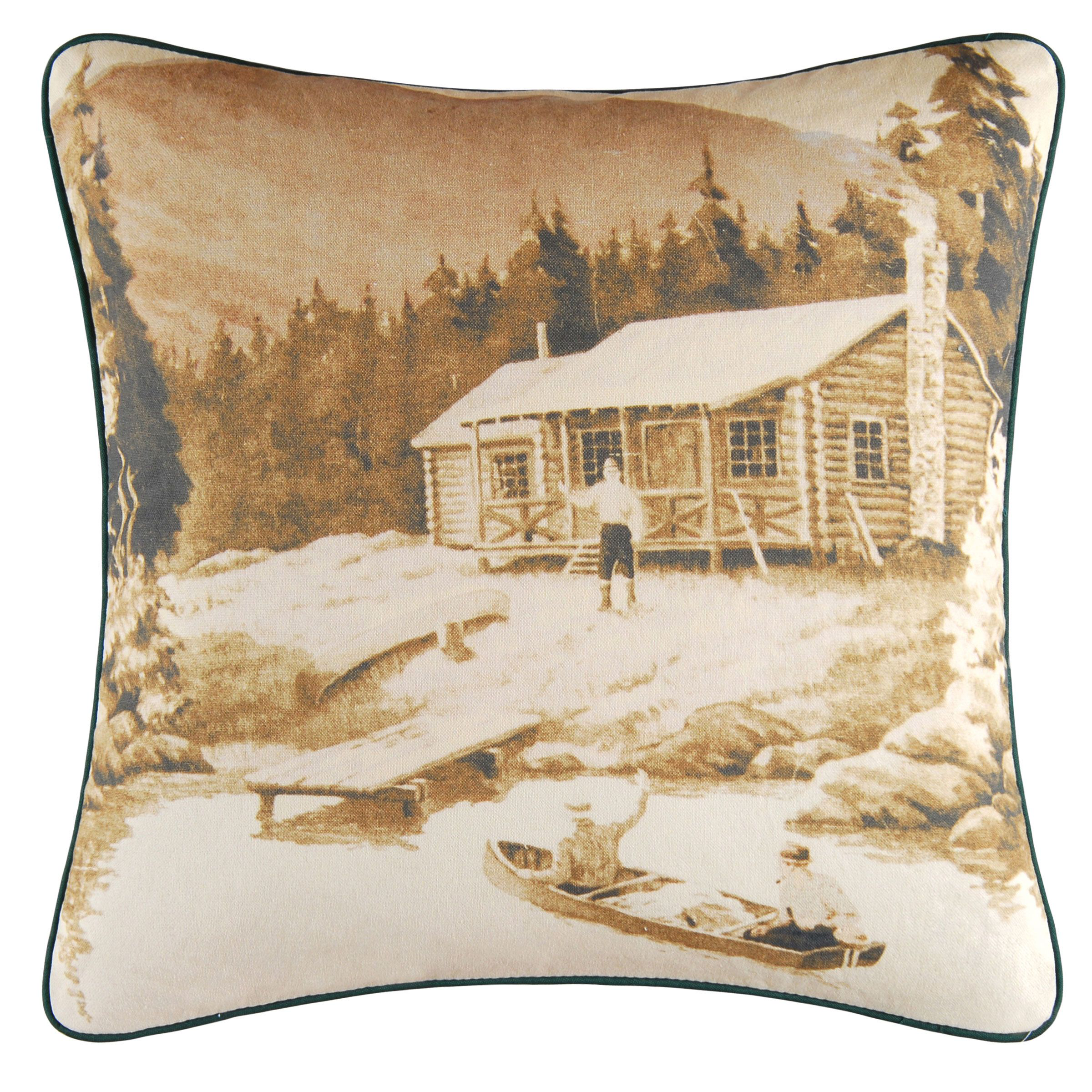 Image of C&ampF Home Fishing Cabin Throw Pillow