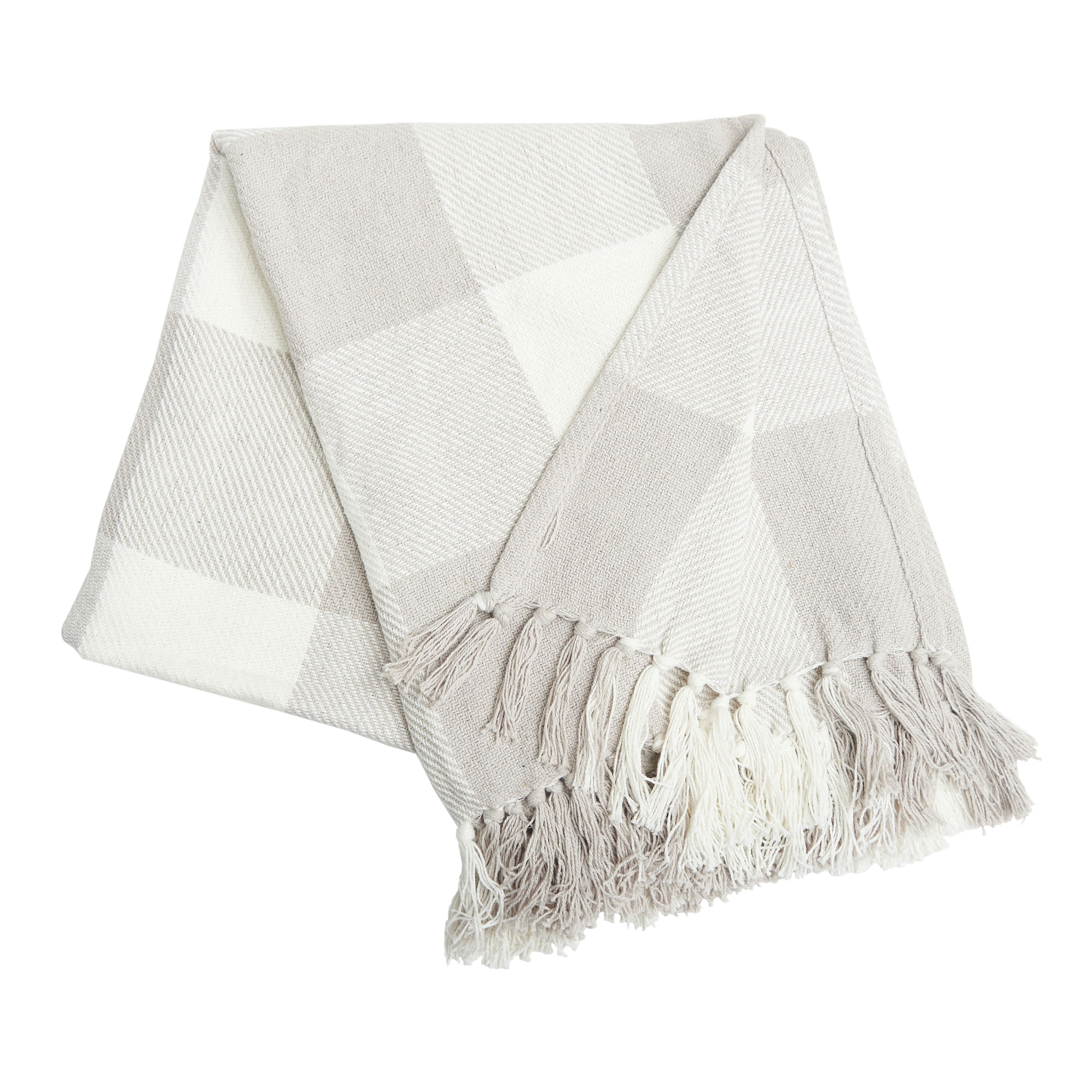 Image of C&ampF Home Franklin Checkered Throw - Tan/White