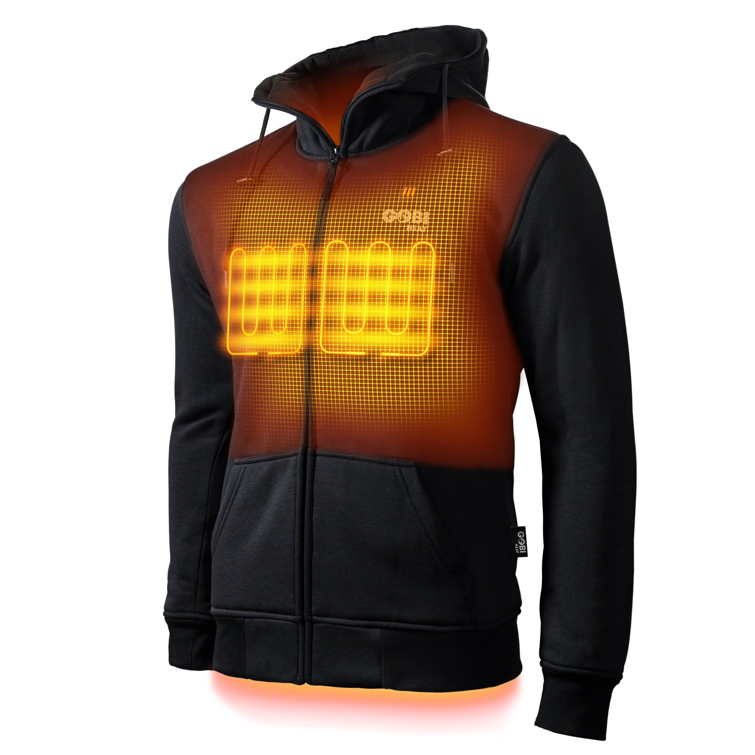 Gobi Heat Ridge Heated Hoodie for Men - Onyx - L
