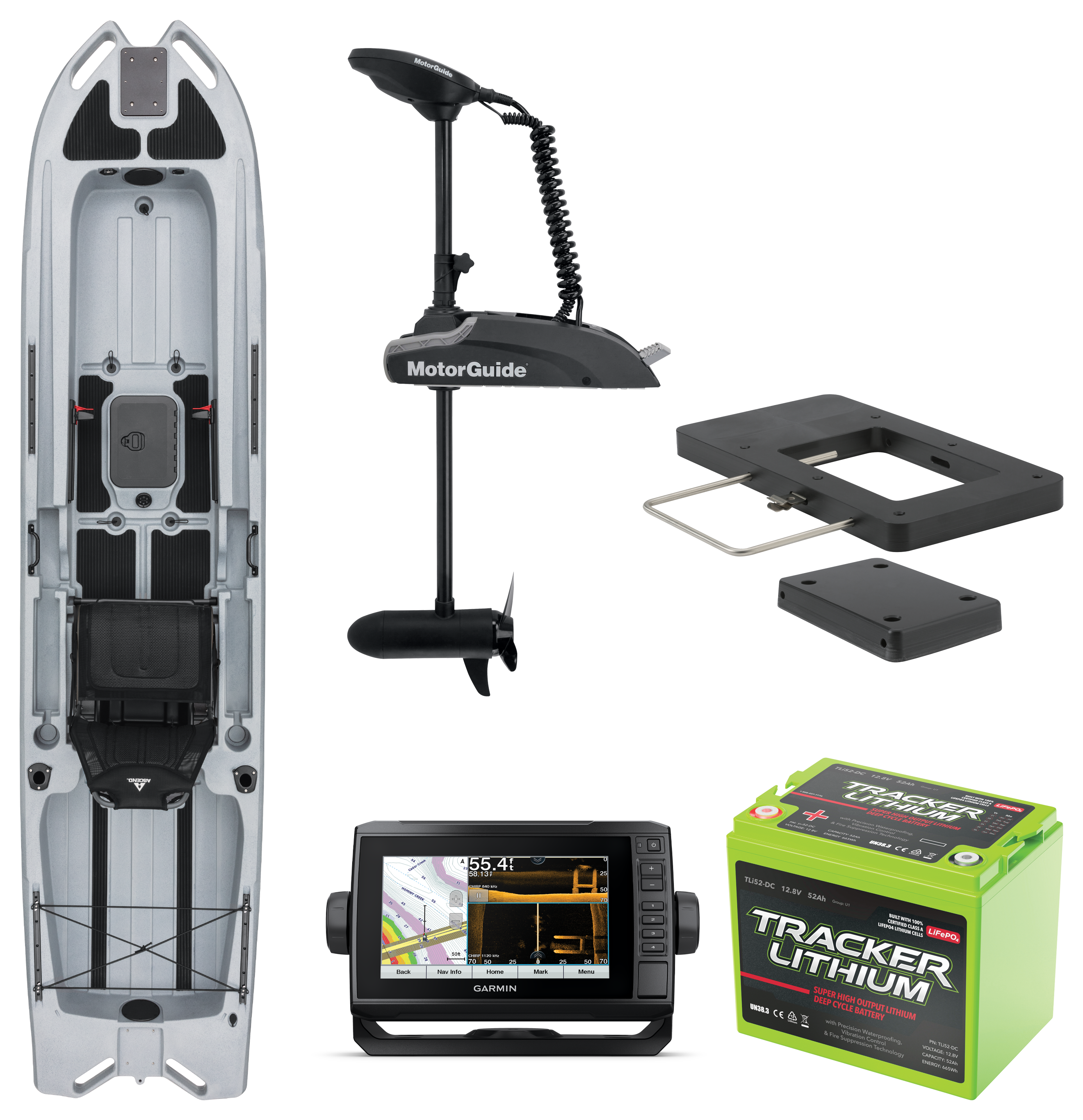 Ascend 133x Freshwater Ultimate Fishing Kayak Package - Ascend