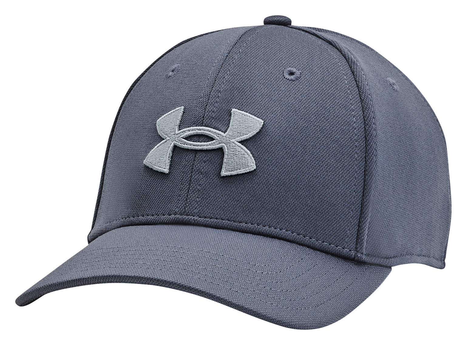 Under Armour Blitzing Fitted Cap for Men - Downpour Gray/Harbor Blue - L/XL