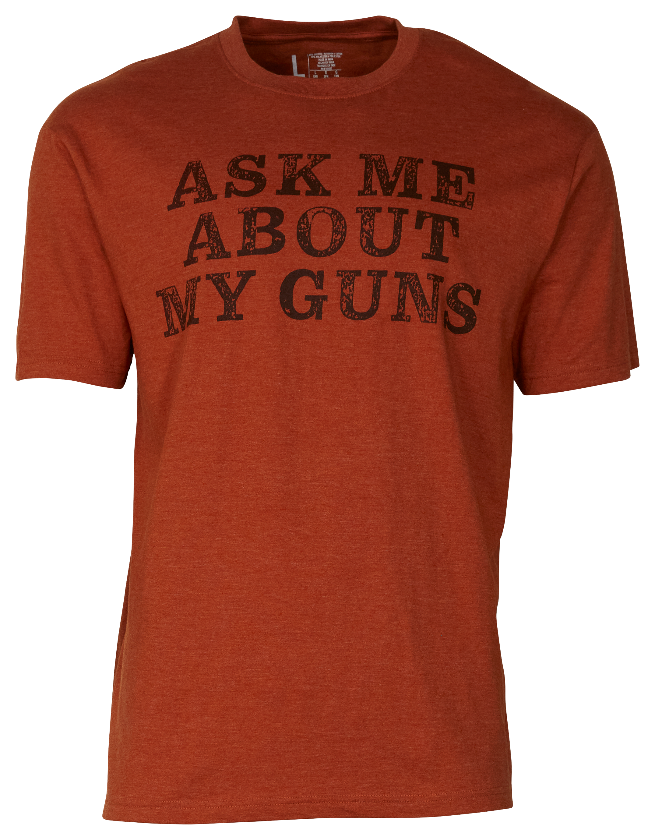 Bass Pro Shops Ask Me Short-Sleeve T-Shirt for Men - Rust Heather - S - Bass Pro Shops