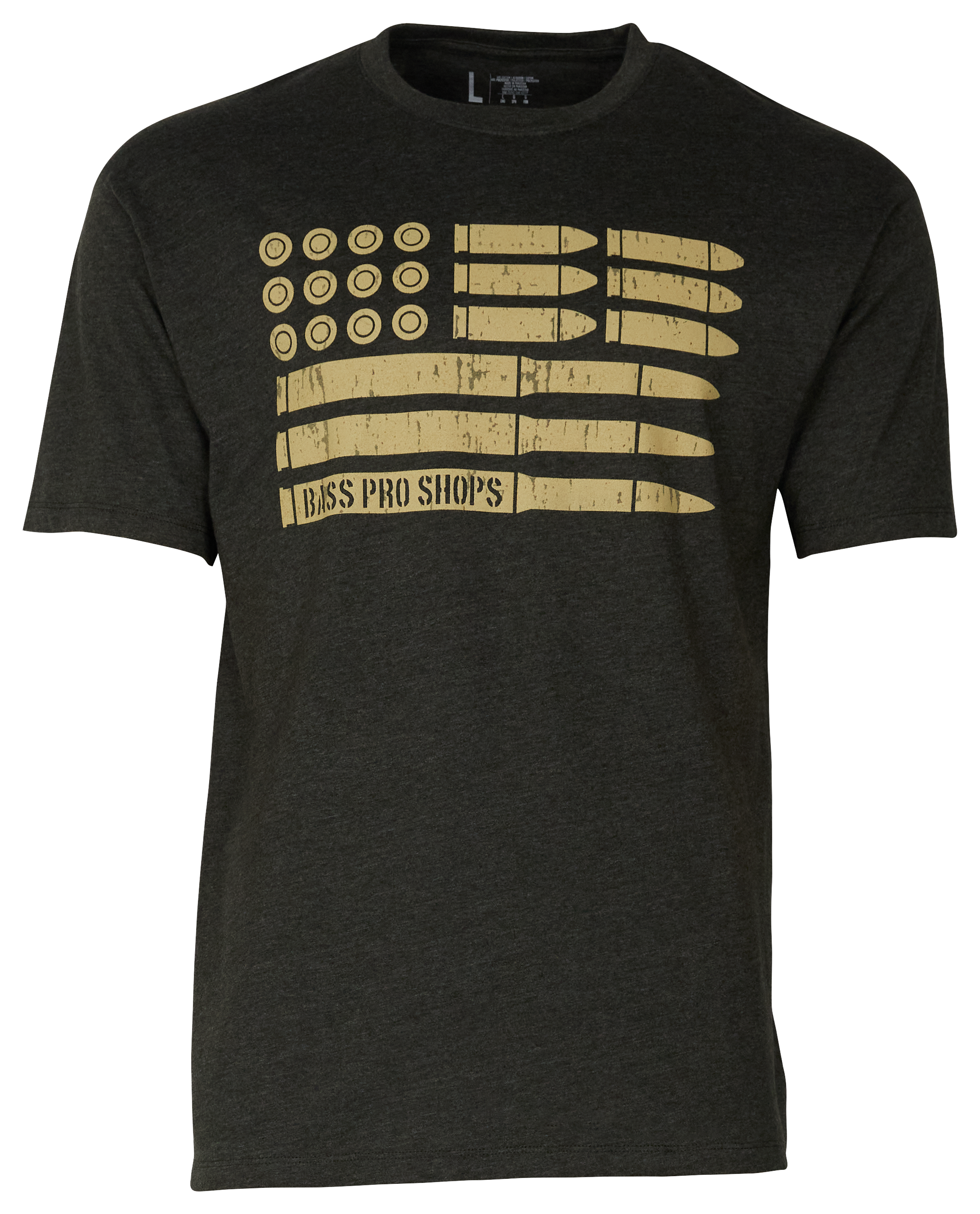 Bass Pro Shops Ammo Flag Short-Sleeve T-Shirt for Men - Olive Heather - S - Bass Pro Shops