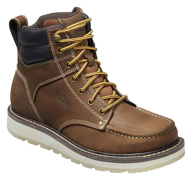 Image of KEEN Utility Cincinnati 6' Waterproof Soft-Toe Work Boots for Men - Belgian/Sandshell - 10M