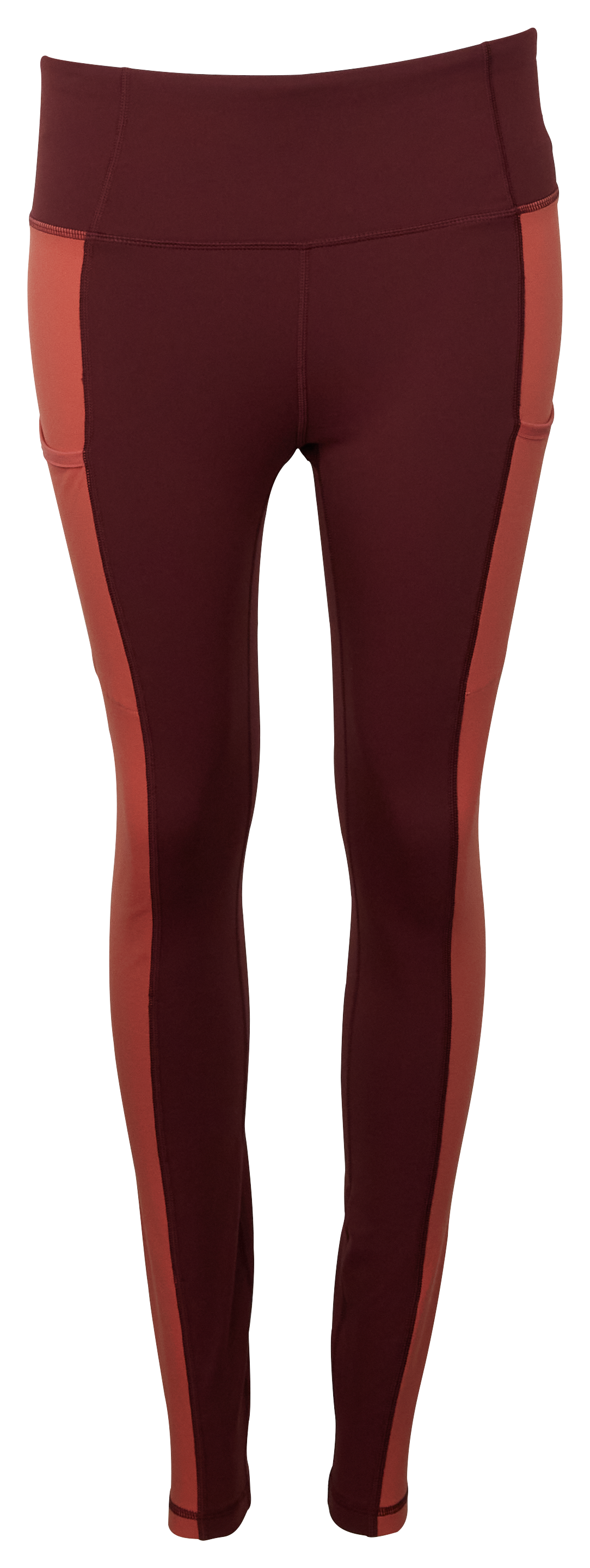 Ascend Brushed Back Leggings - Windsor Wine/Mineral Red - XS