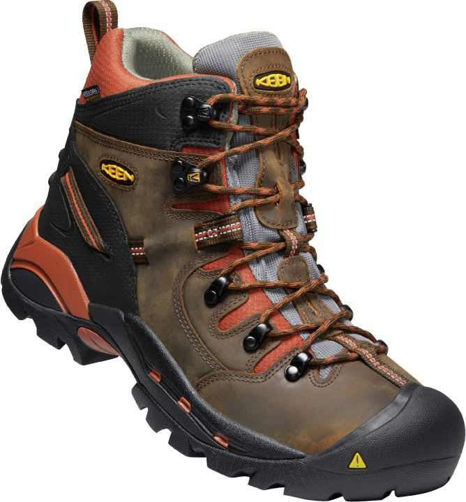 Image of KEEN Utility Pittsburgh Waterproof Work Boots for Men - Cascade Brown/Bombay Brown - 10M