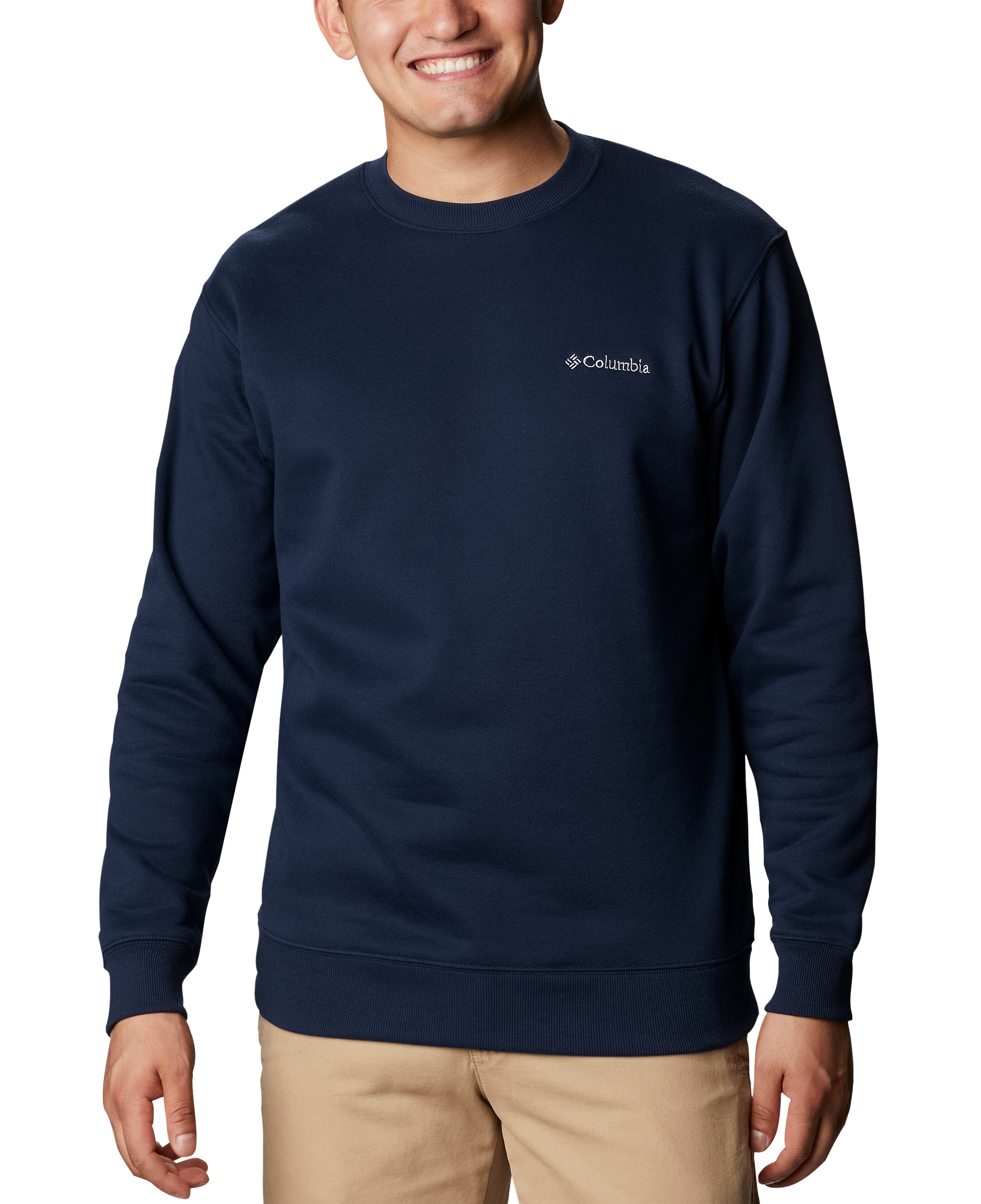 Image of Columbia Hart Mountain II Crew Fleece Long-Sleeve Sweatshirt for Men - Collegiate Navy - 3XL