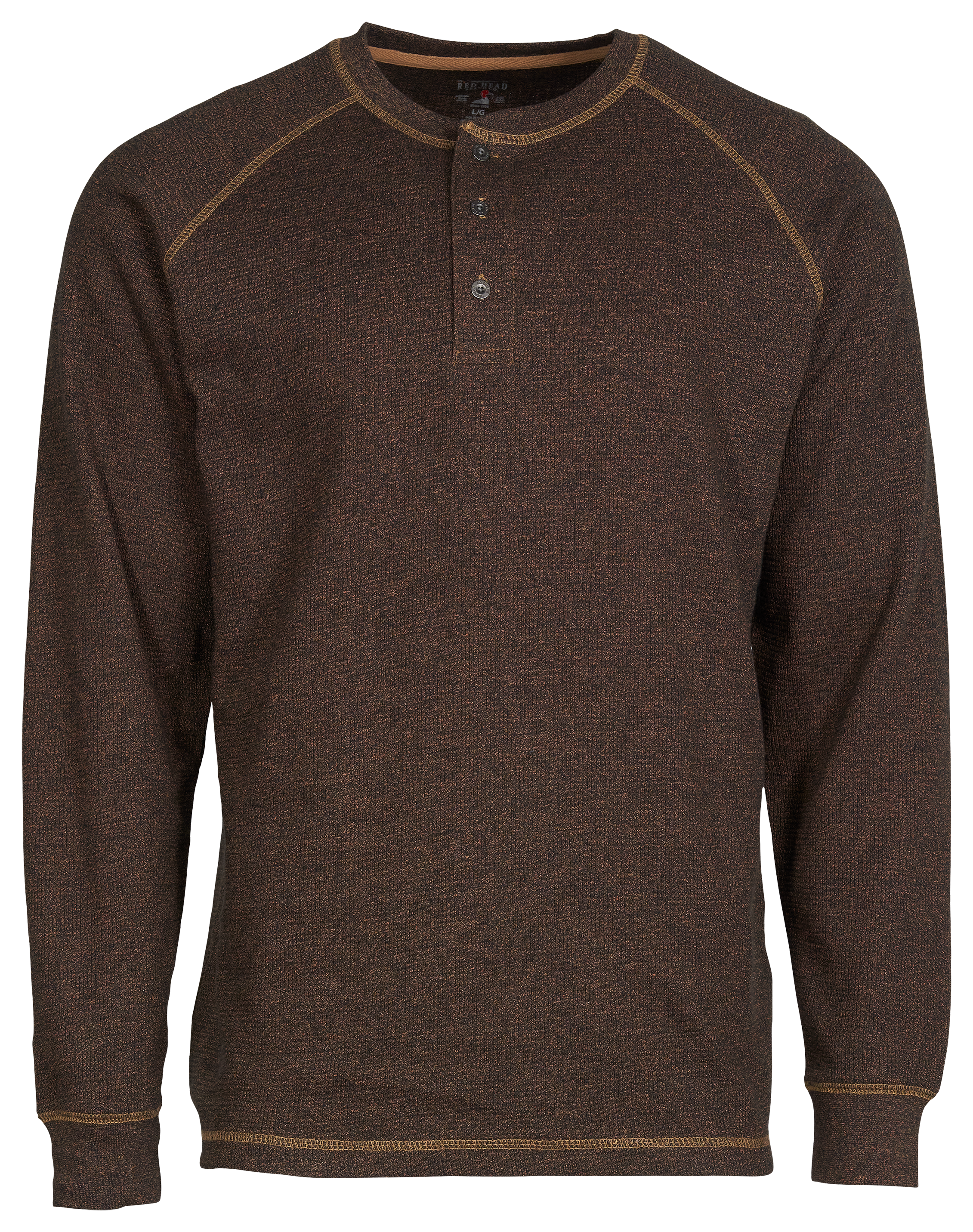 Image of RedHead Tower Thermal Long-Sleeve Henley for Men - Copper/Gold - L