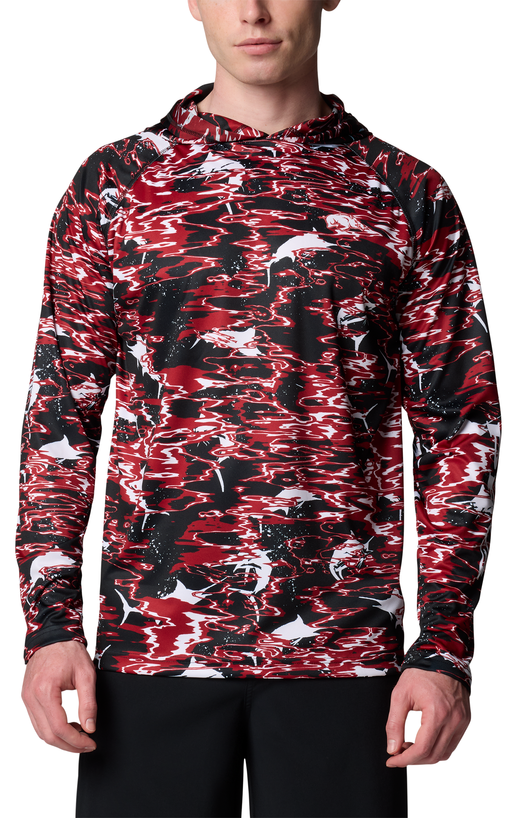 Columbia Columbia Collegiate Super Terminal Tackle Long-Sleeve Hoodie - Univ of Arkansas/Black Rip Prt - $60.00 at Cabela's Program