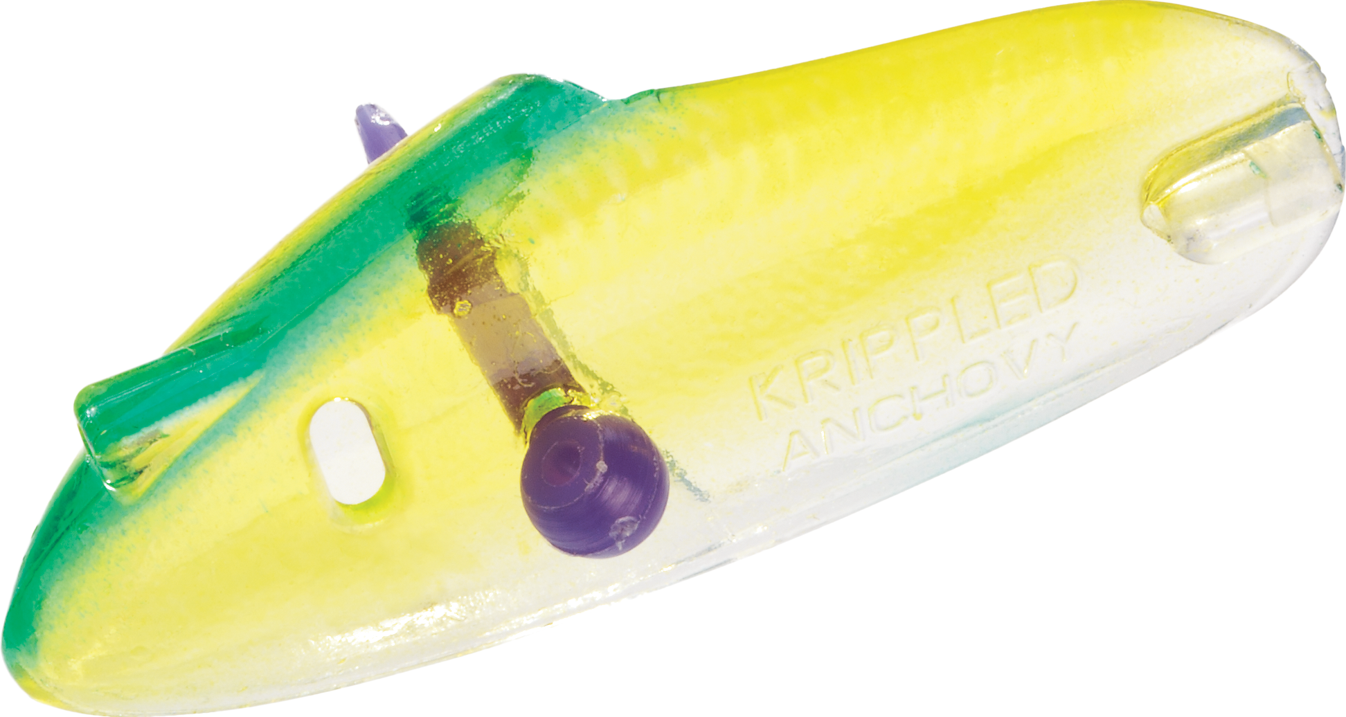 Krippled Fishing Lures Anchovy Heads - Lemon Lime UV
