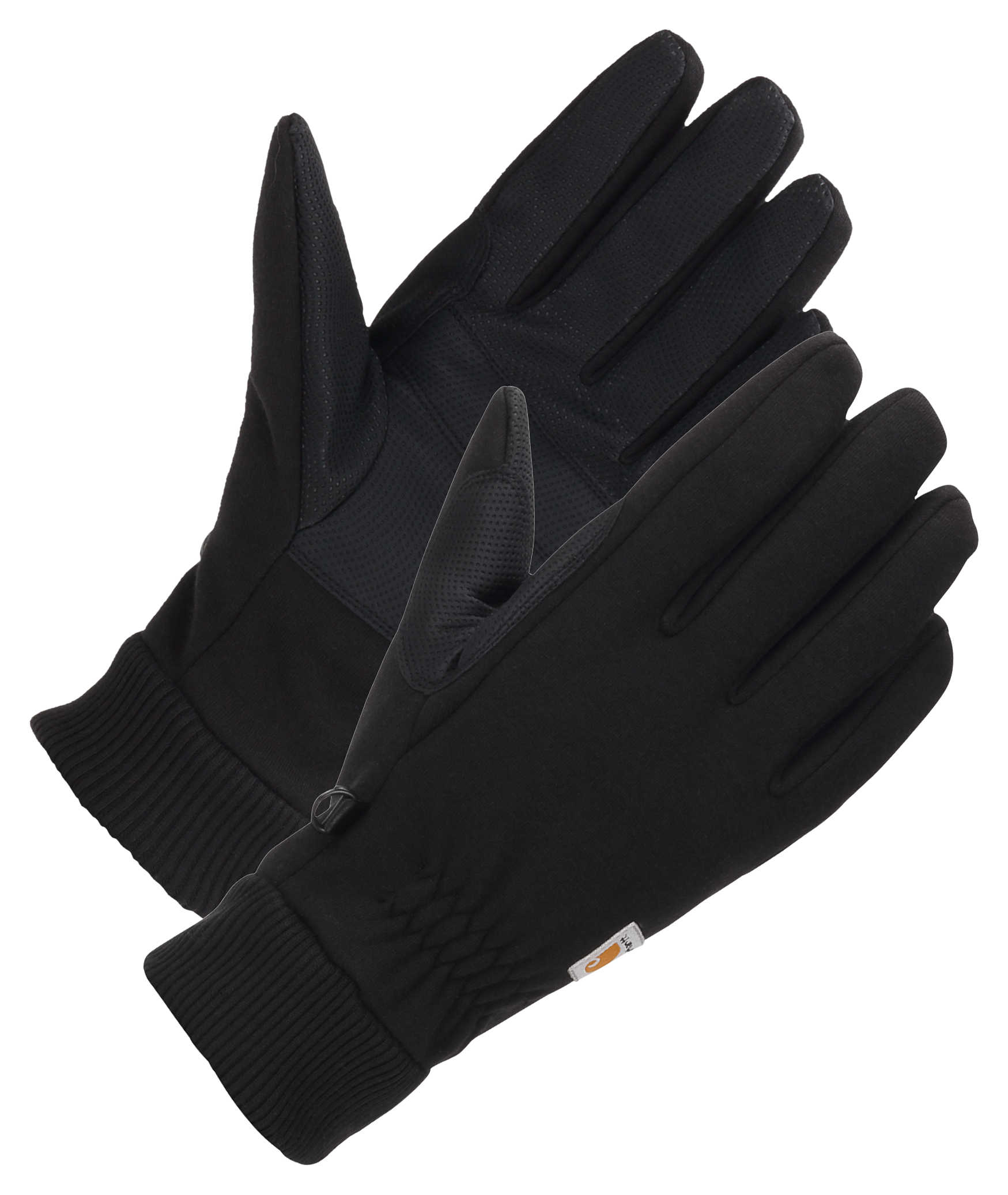 Image of Carhartt Wind FighterThermal-Lined Fleece Touch-Sensitive Knit Cuff Gloves for Ladies - Black - M