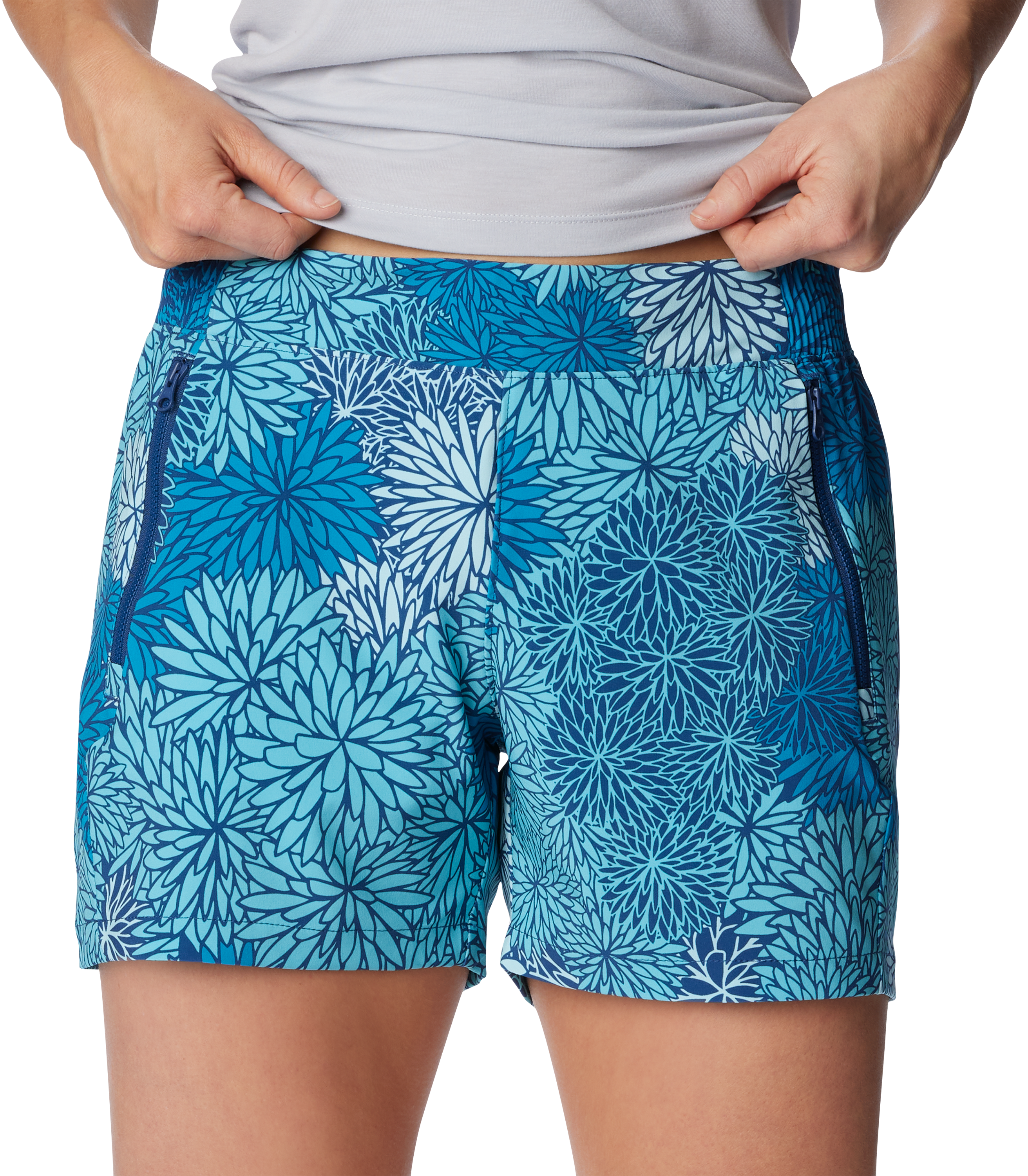 Image of Columbia PFG Tidal II Shorts for Ladies - Carbon/Anemones - XS - 3″