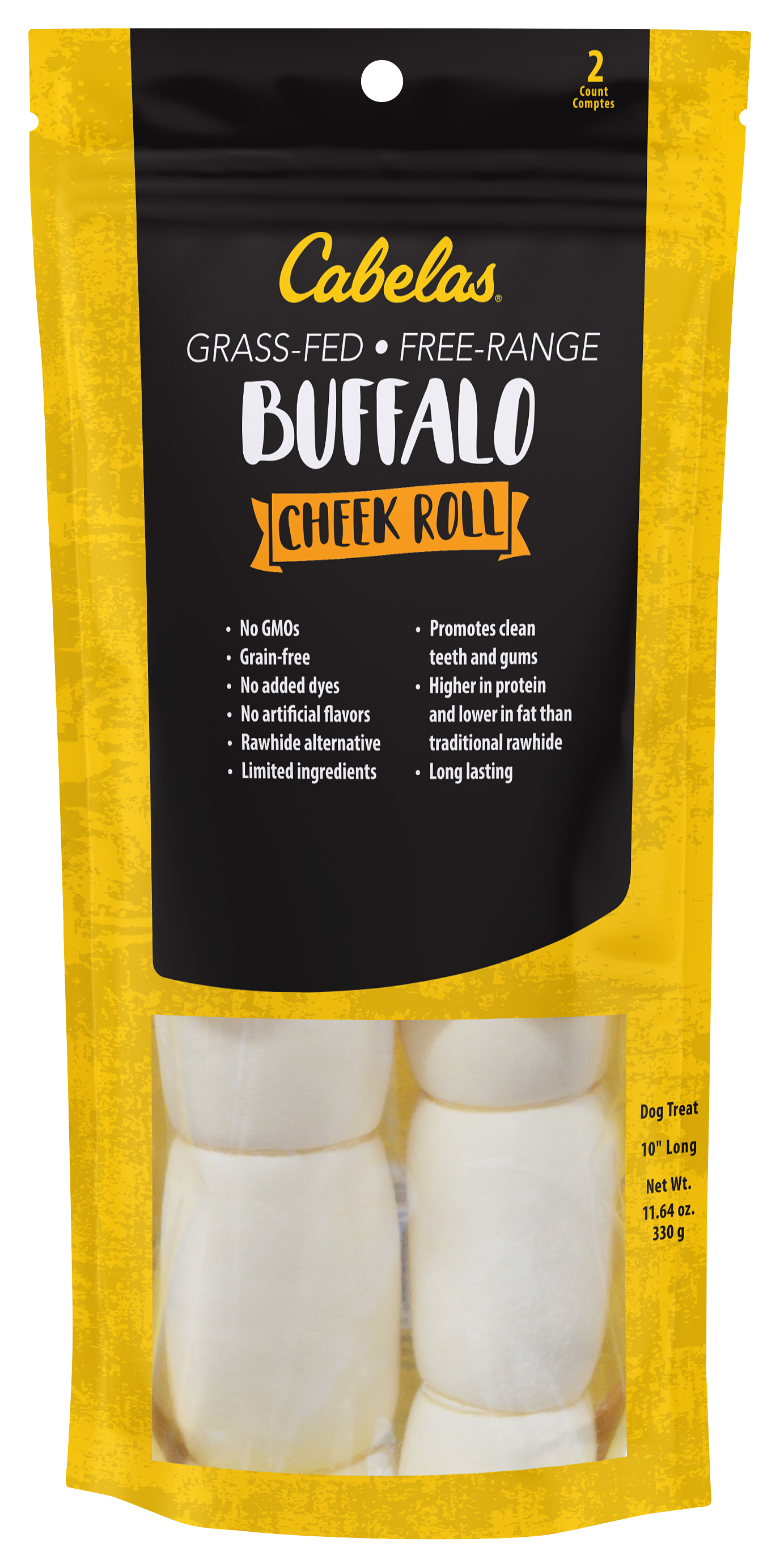 Cabela's Buffalo Cheek Roll Dog Treats - Cabela's