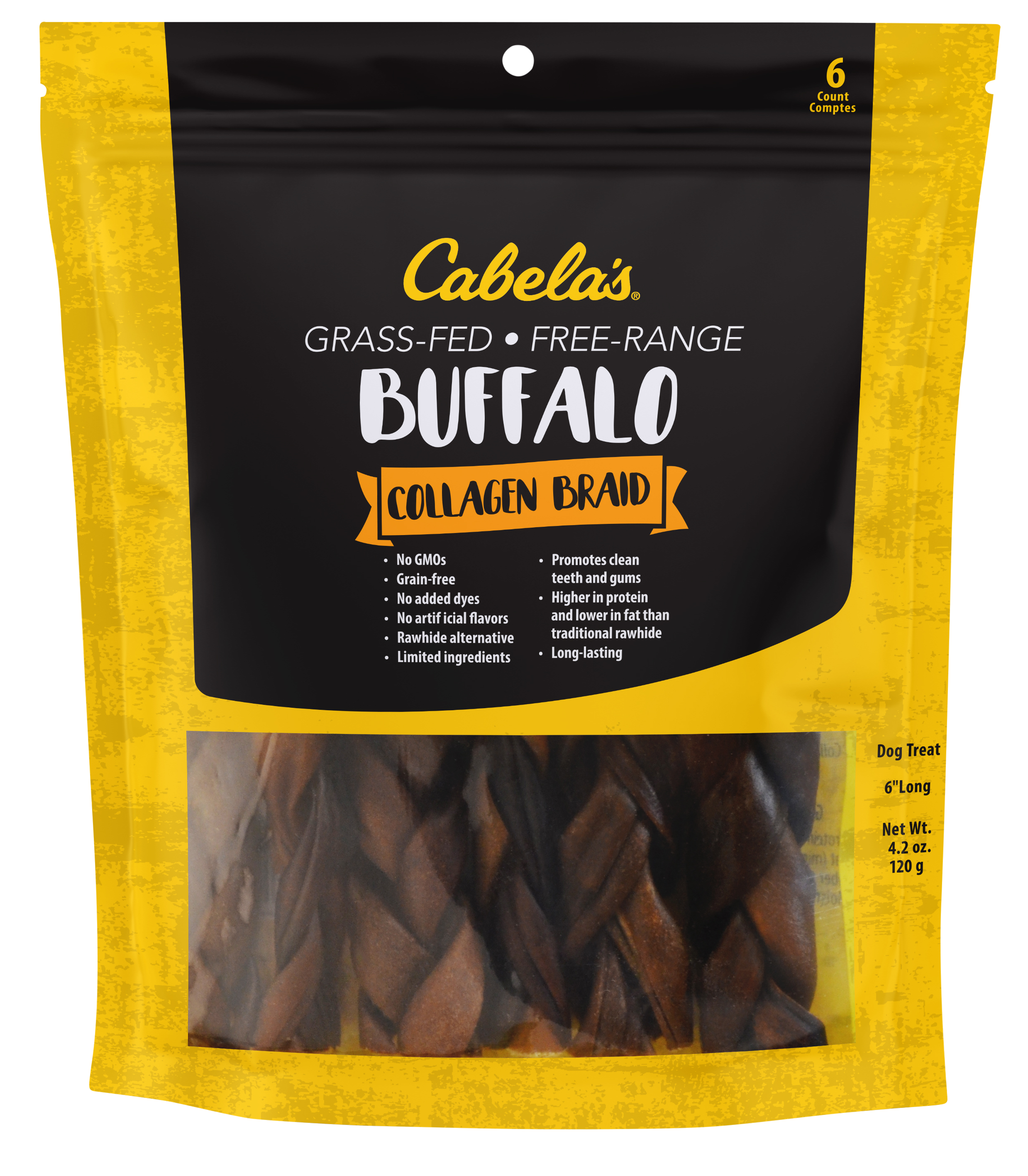 Cabela's Buffalo Collagen Braid Dog Treat - Cabela's