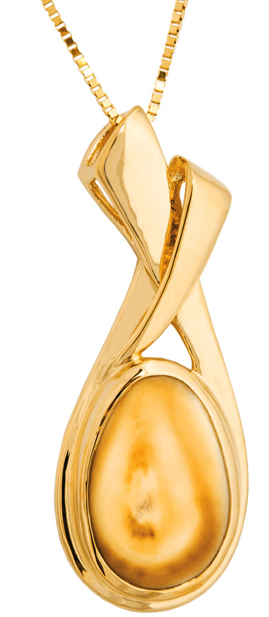 Frontier Collection Womens Elk Ivory 10-Kt. Ribbon Pendant