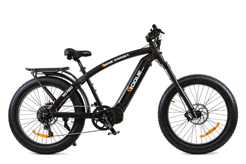 Rogue Ridge RG750 750W Electric Fat Tire Bike - Gloss Black