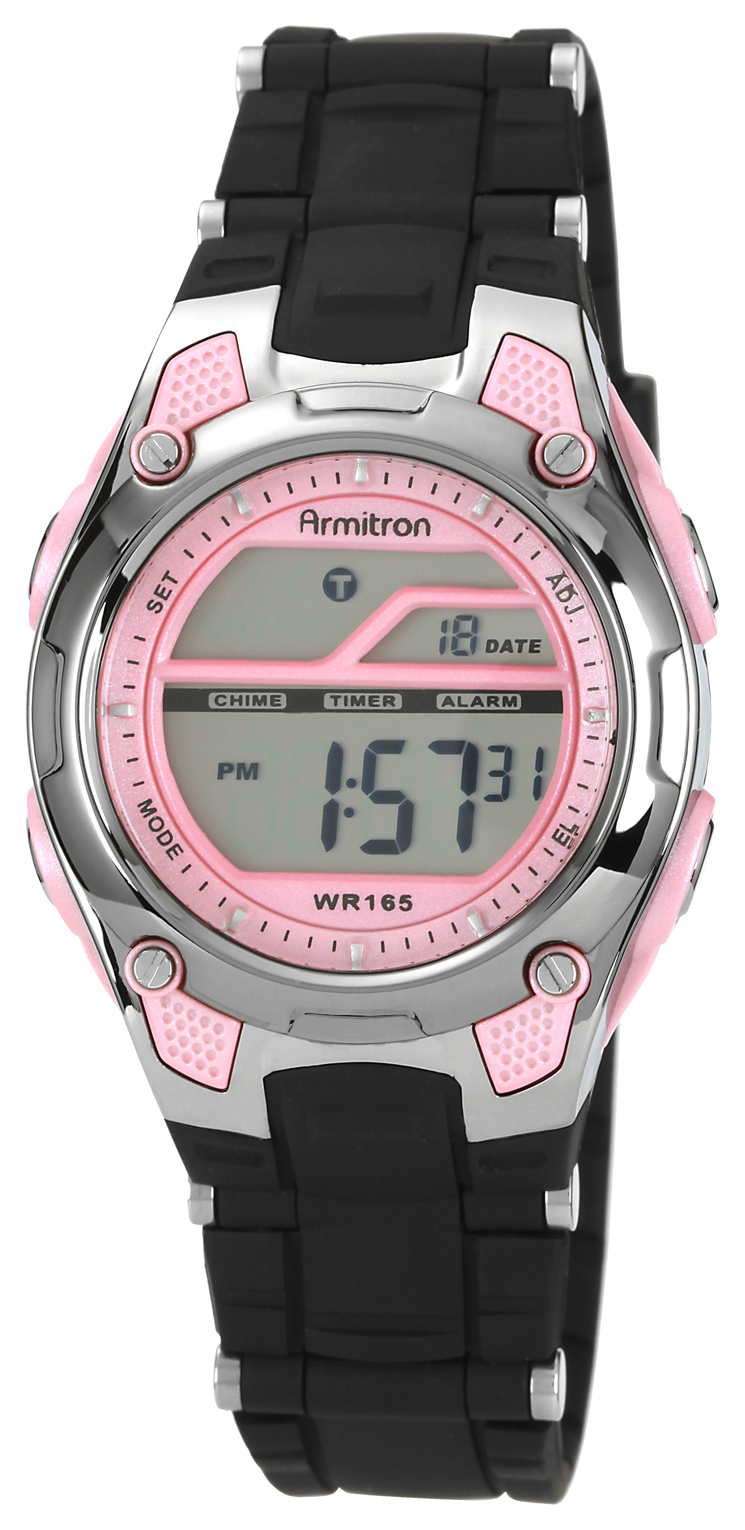 Armitron Pink and Black Chronograph Digital Sport Watch for Ladies