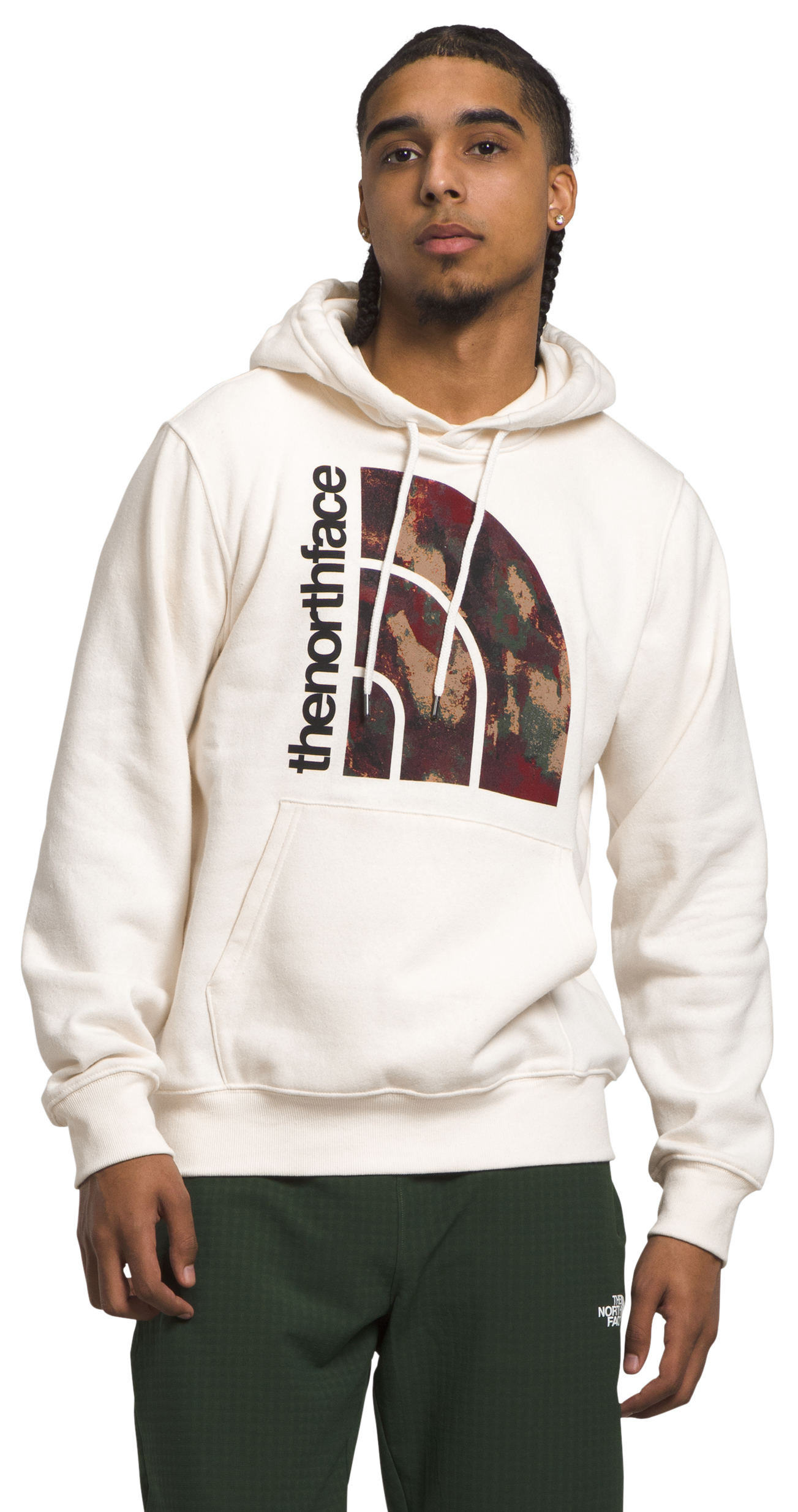 Image of The North Face Jumbo Half Dome Long-Sleeve Hoodie for Men - Gardenia White/Almond Butter - XL