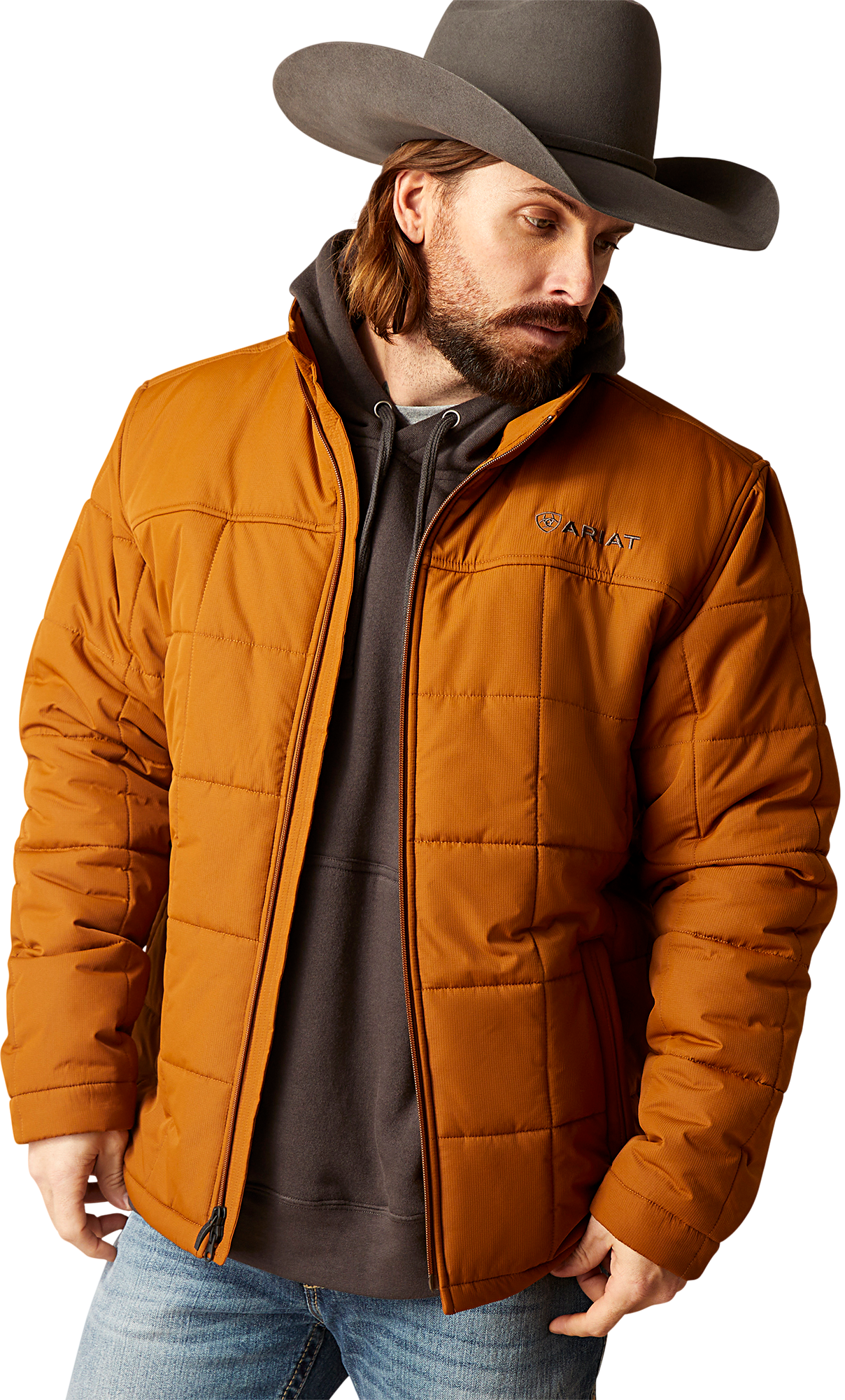 Ariat Crius Insulated Jacket for Men - Chestnut - S - Ariat