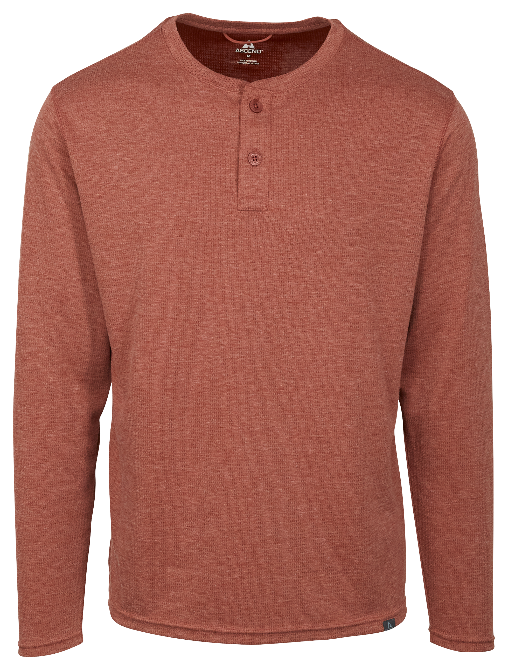 Ascend Tech Long-Sleeve Henley - Burnt Henna - S