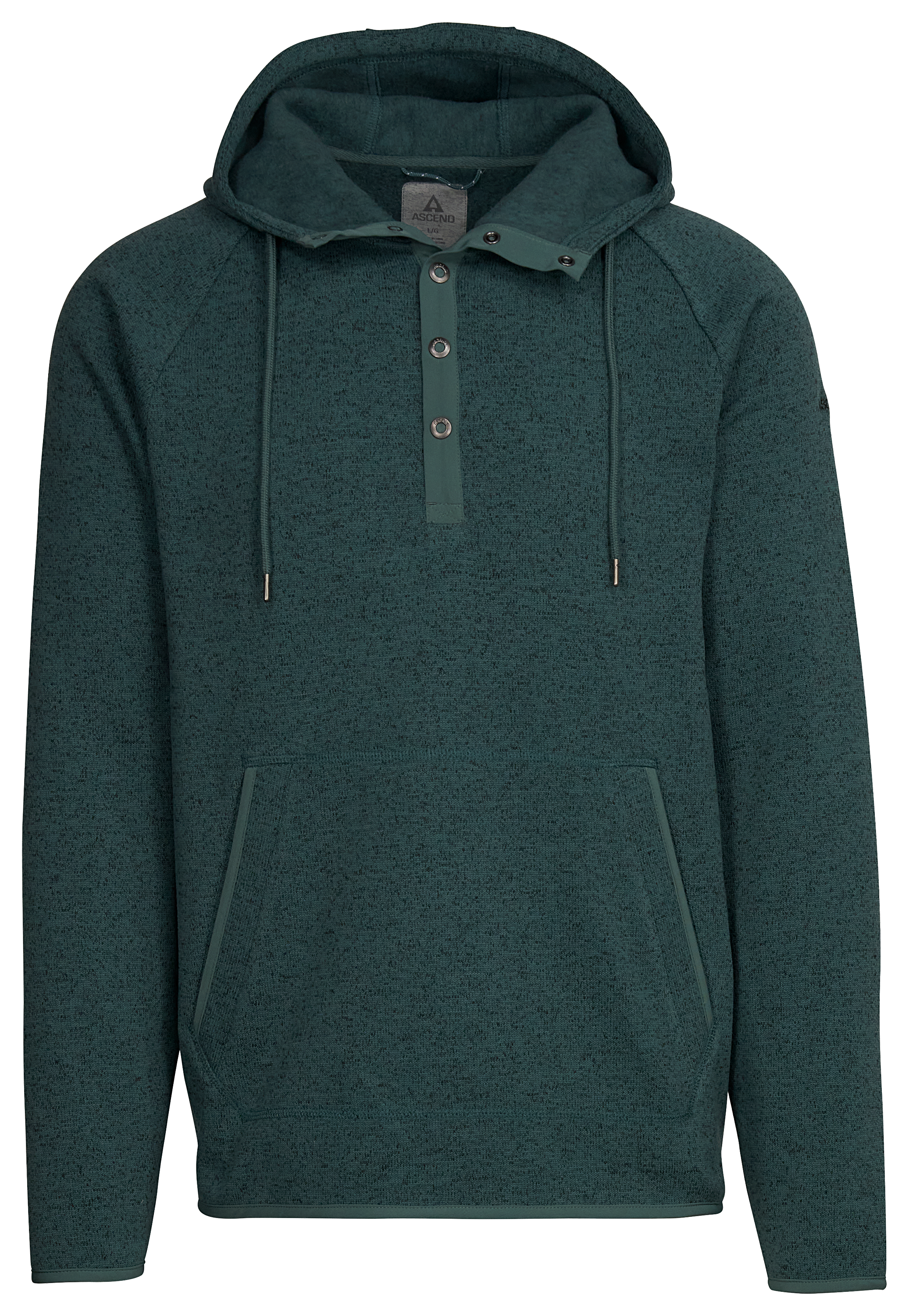 Image of Ascend Expedition Recycled Fleece Long-Sleeve Hoodie For Men - Sea Pine - L