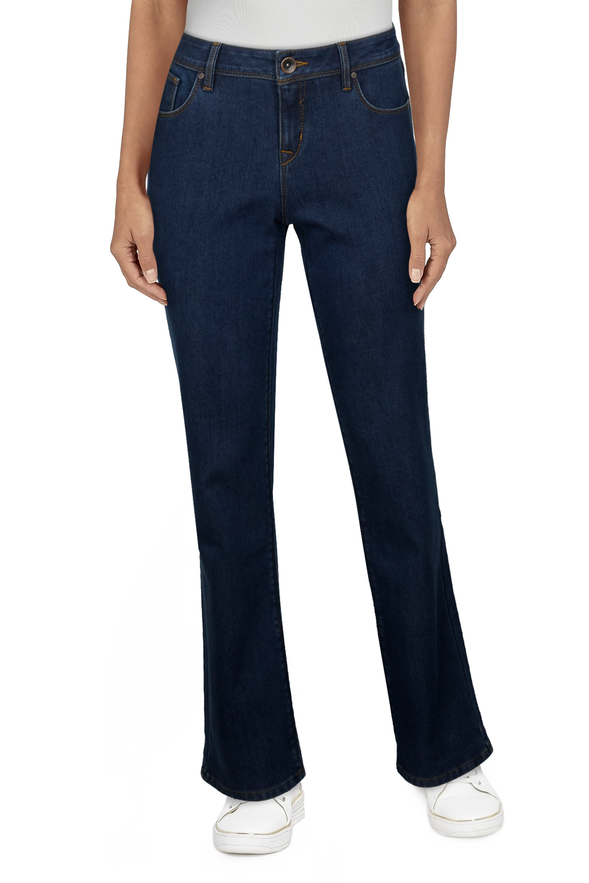 Image of Natural Reflections Fleece-Lined Denim Jeans for Ladies - Rinse Wash - 4