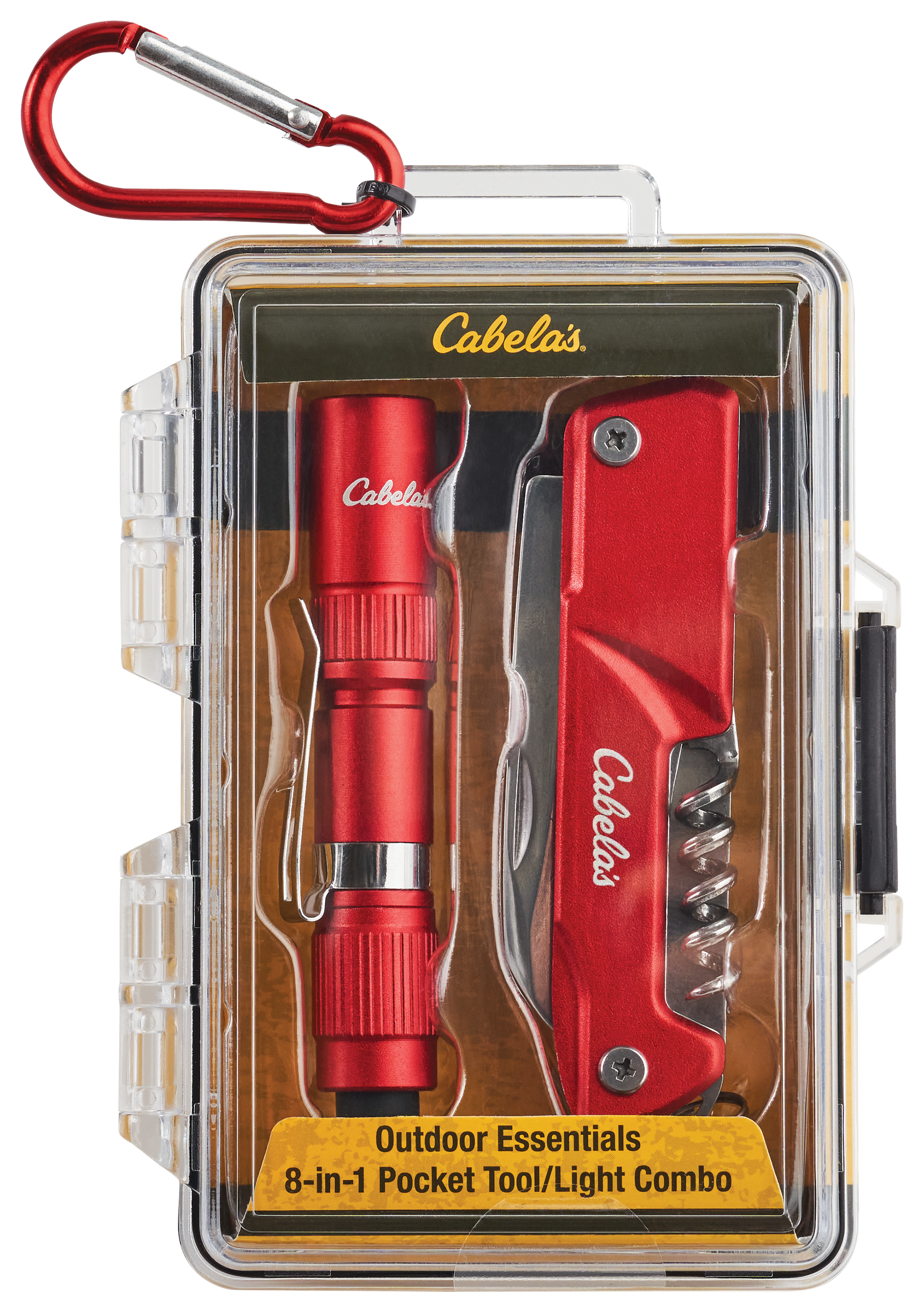 Cabela's 8-in-1 Pocket Tool and Light Combo - Red - Cabela's