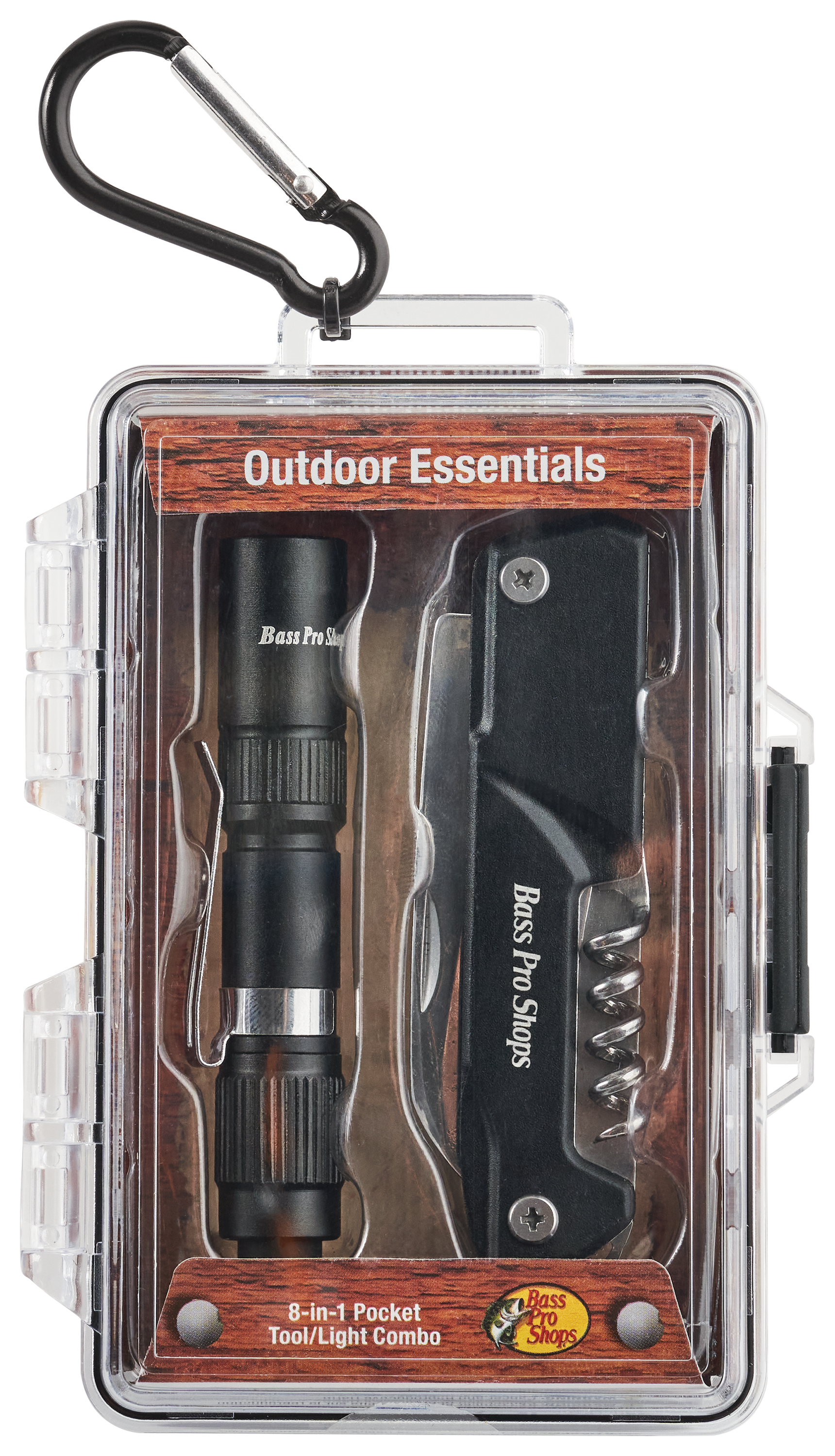 Image of Bass Pro Shops Outdoor Essentials 8-in-1 Pocket Tool and Light Combo - Grey