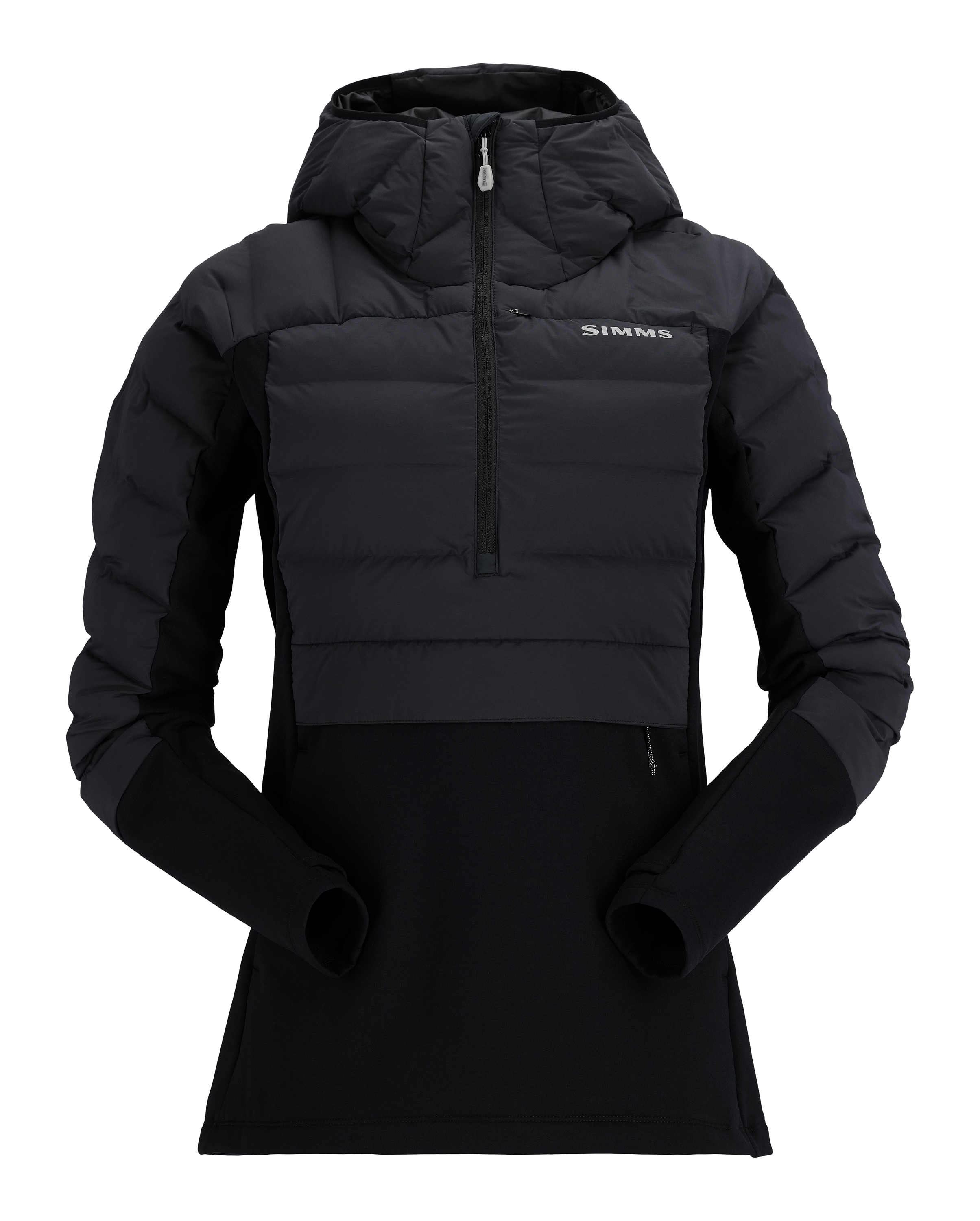 Image of Simms ExStream Pull-Over Insulated Hoodie for Ladies - Black - XS