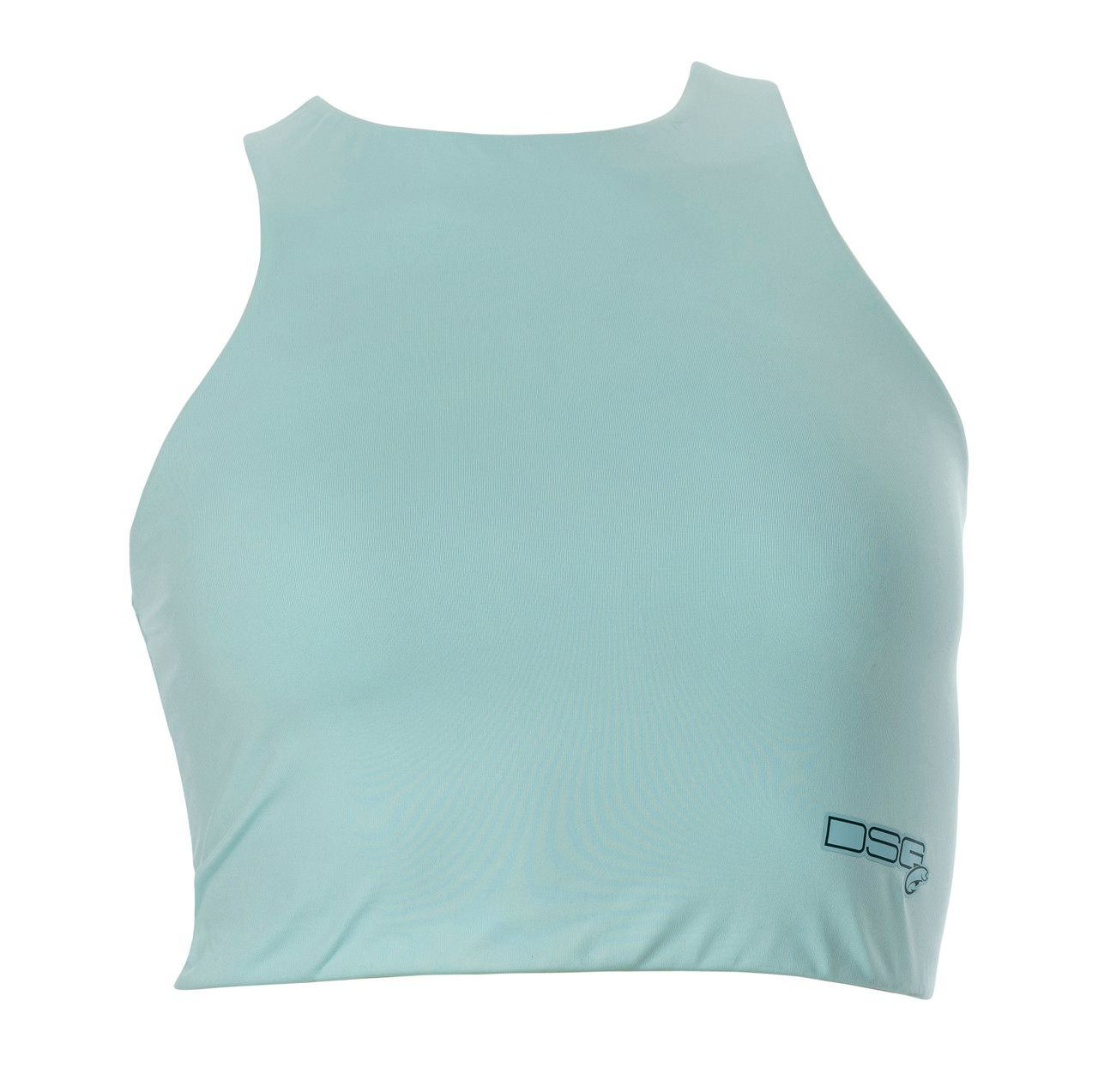 DSG Outerwear Reversible Sleeveless Midi Top for Ladies - Sun Washed Aqua/Mossy Oak Wakeform Bowspray - XXS