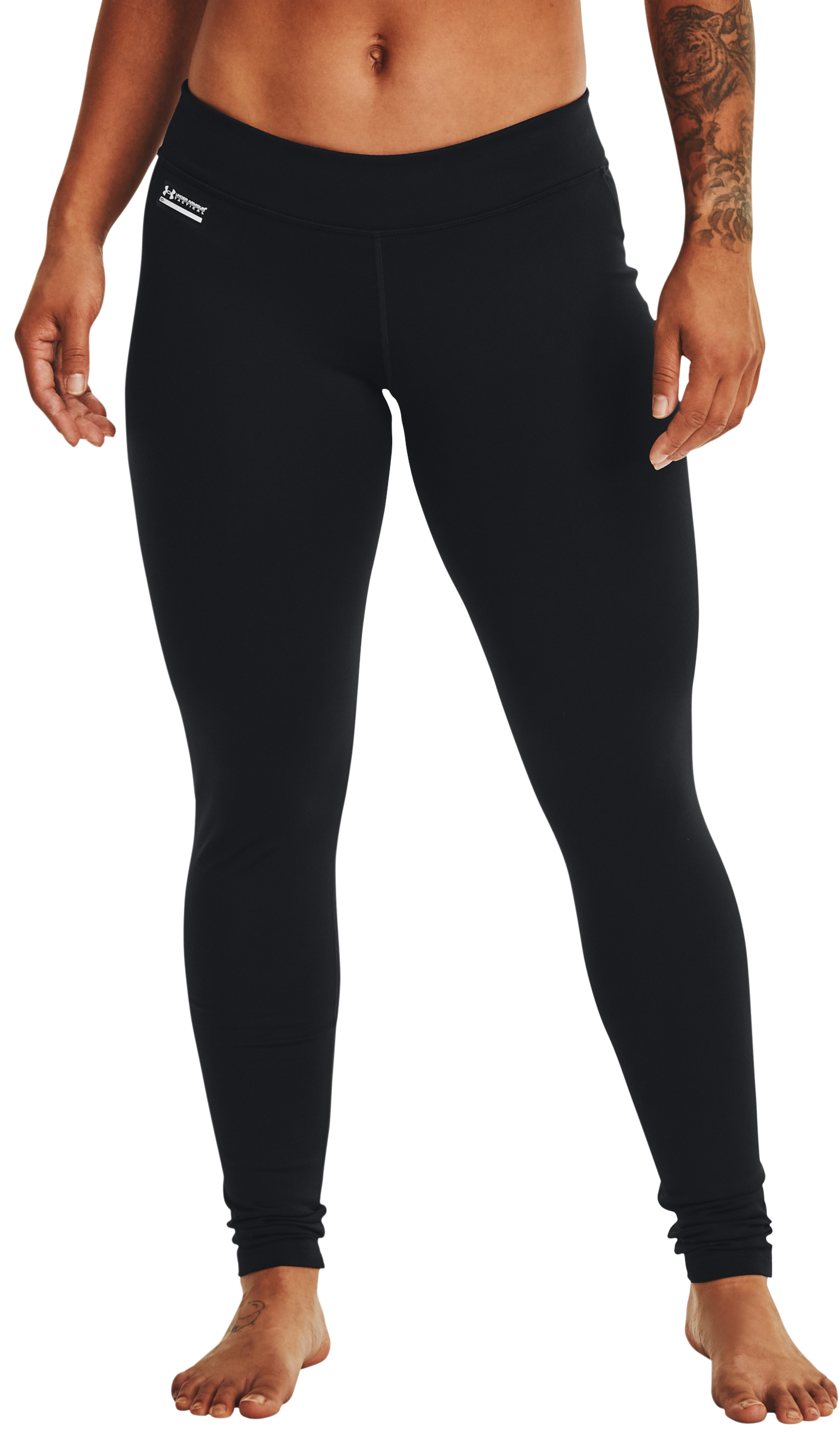 Image of Under Armour Tactical ColdGear Infrared Base Leggings for Ladies - Black/Black - XL