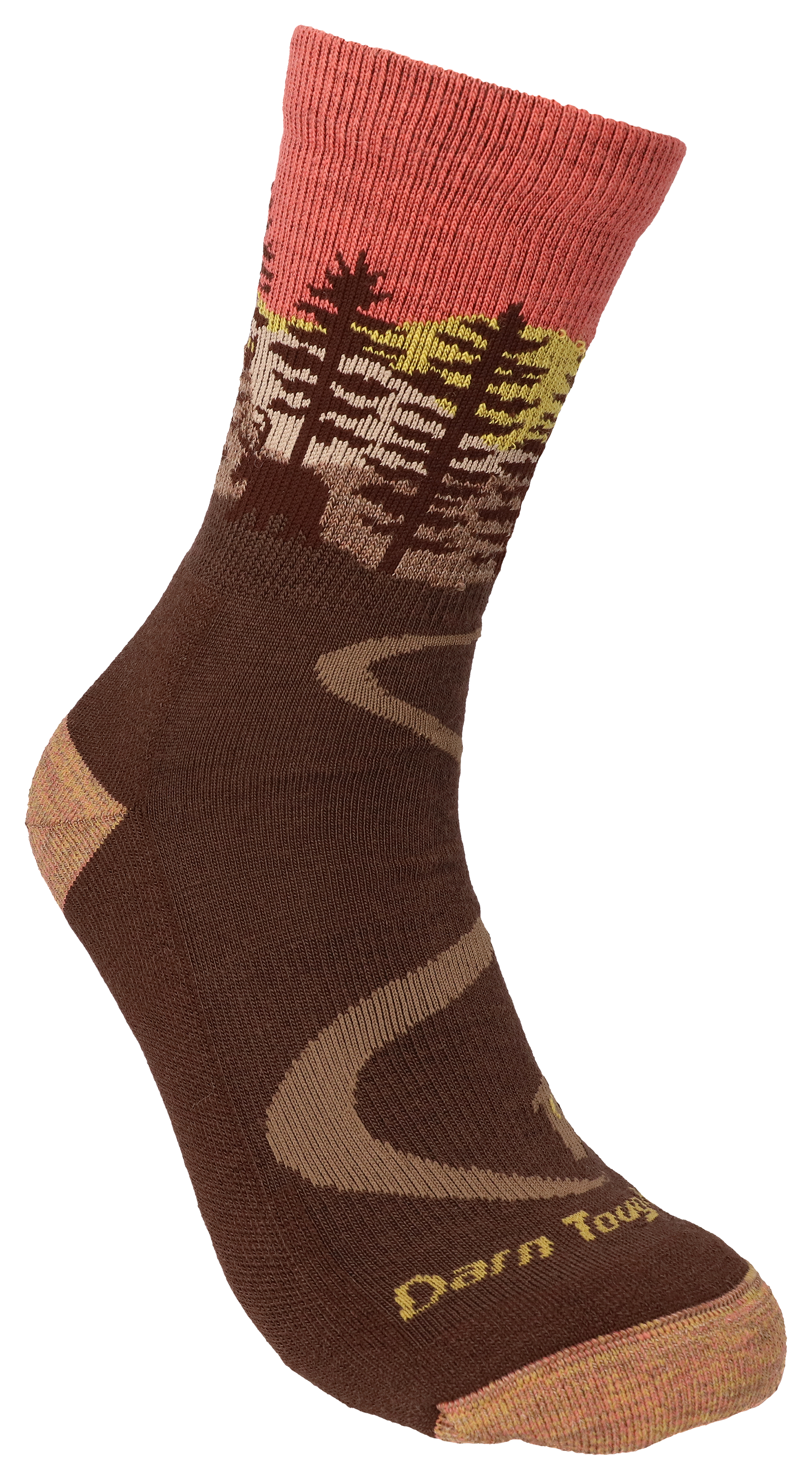 Image of Darn Tough Northwoods Merino Wool Micro Crew Midweight Hiking Socks for Ladies - Earth - M