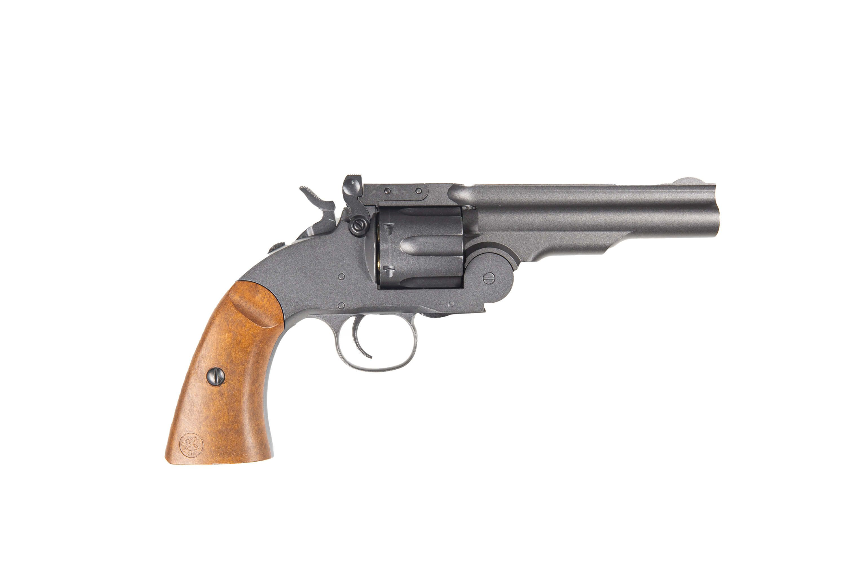 Image of Barra Airguns Schofield BB Gun Revolver - Gunmetal - 5″