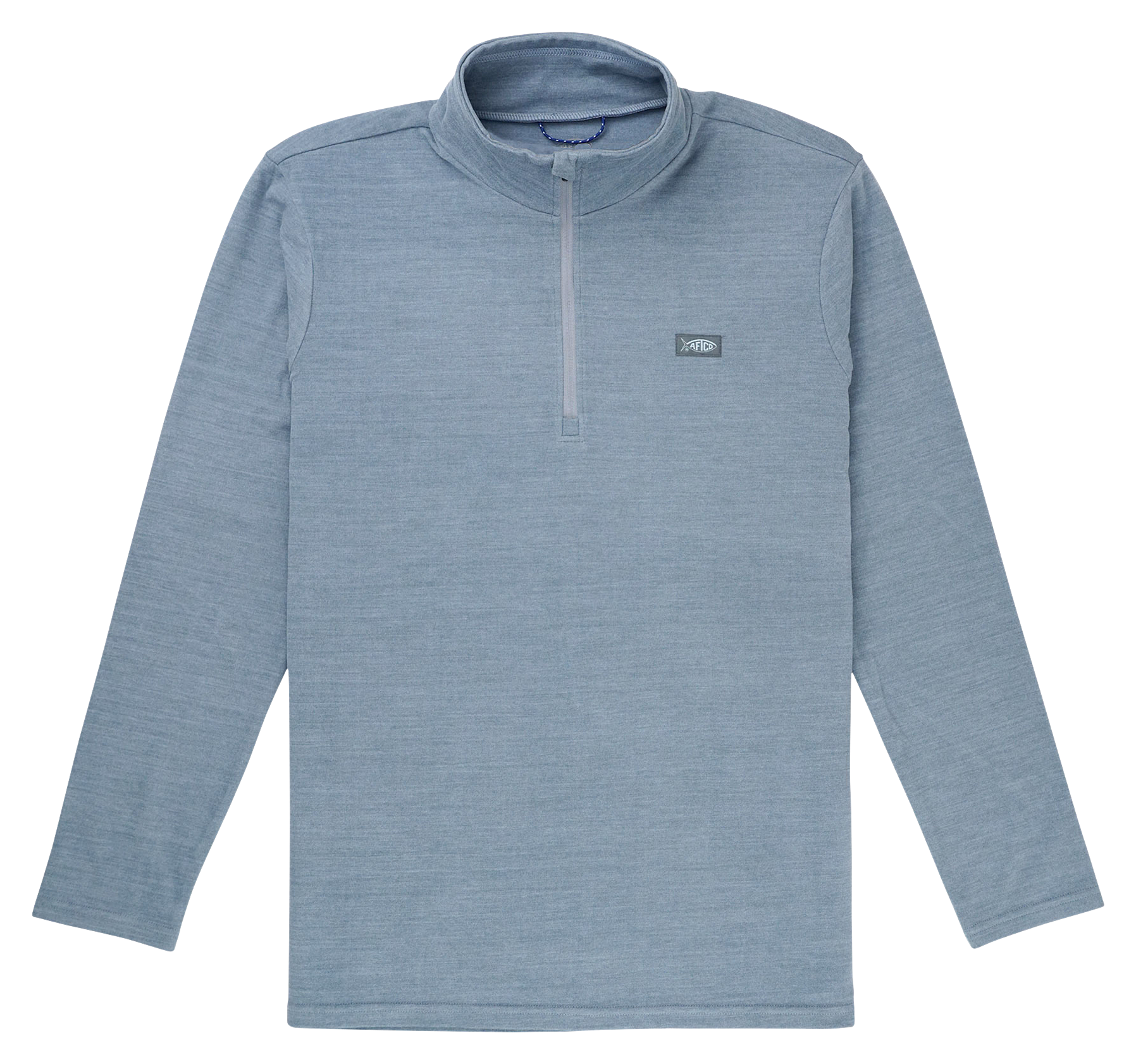 Image of AFTCO Coastal Layer Quarter-Zip Pullover for Men - Steel Heather - S