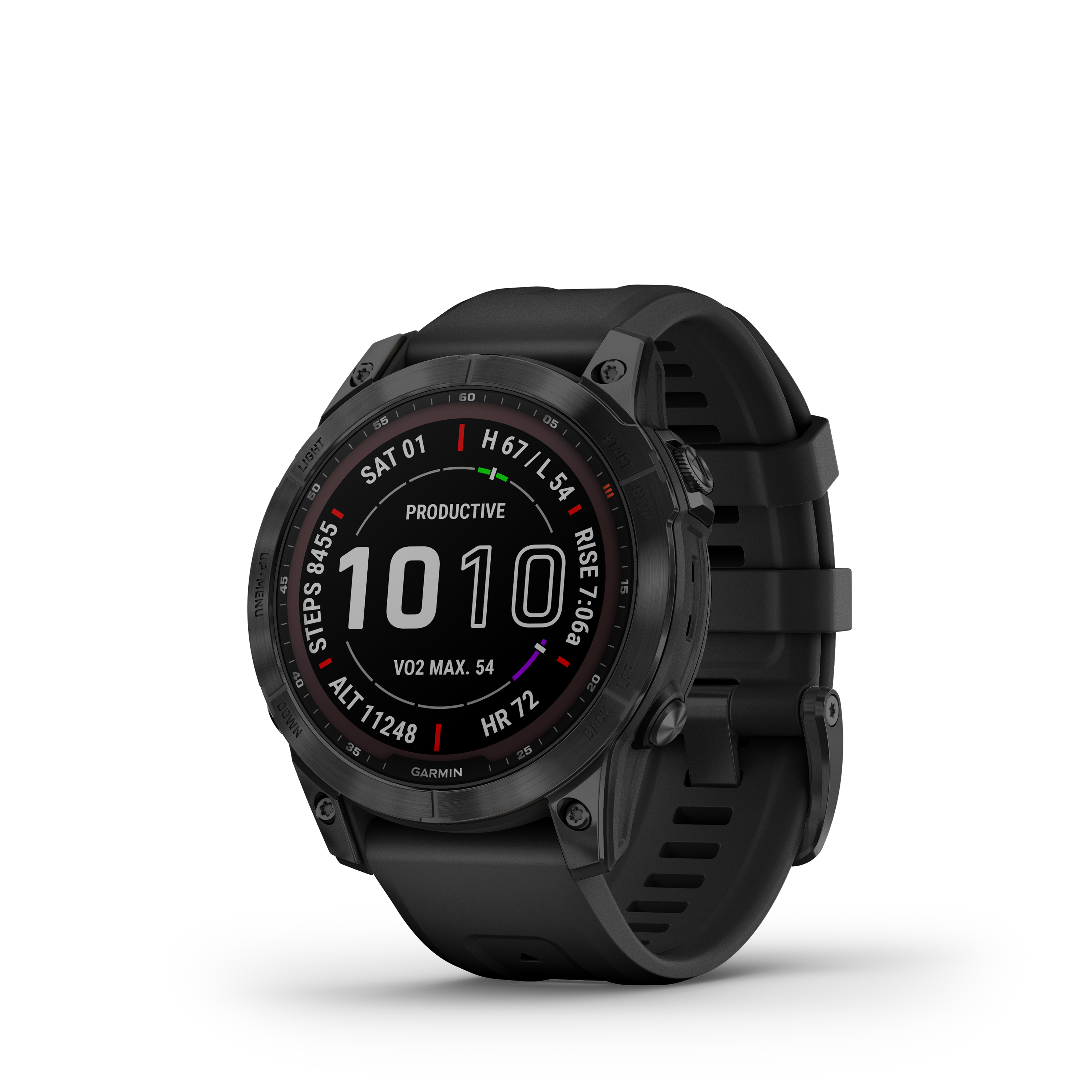 Garmin fenix 7 Sapphire Solar Titanium Multisport GPS Smartwatch - Black/Black - Garmin