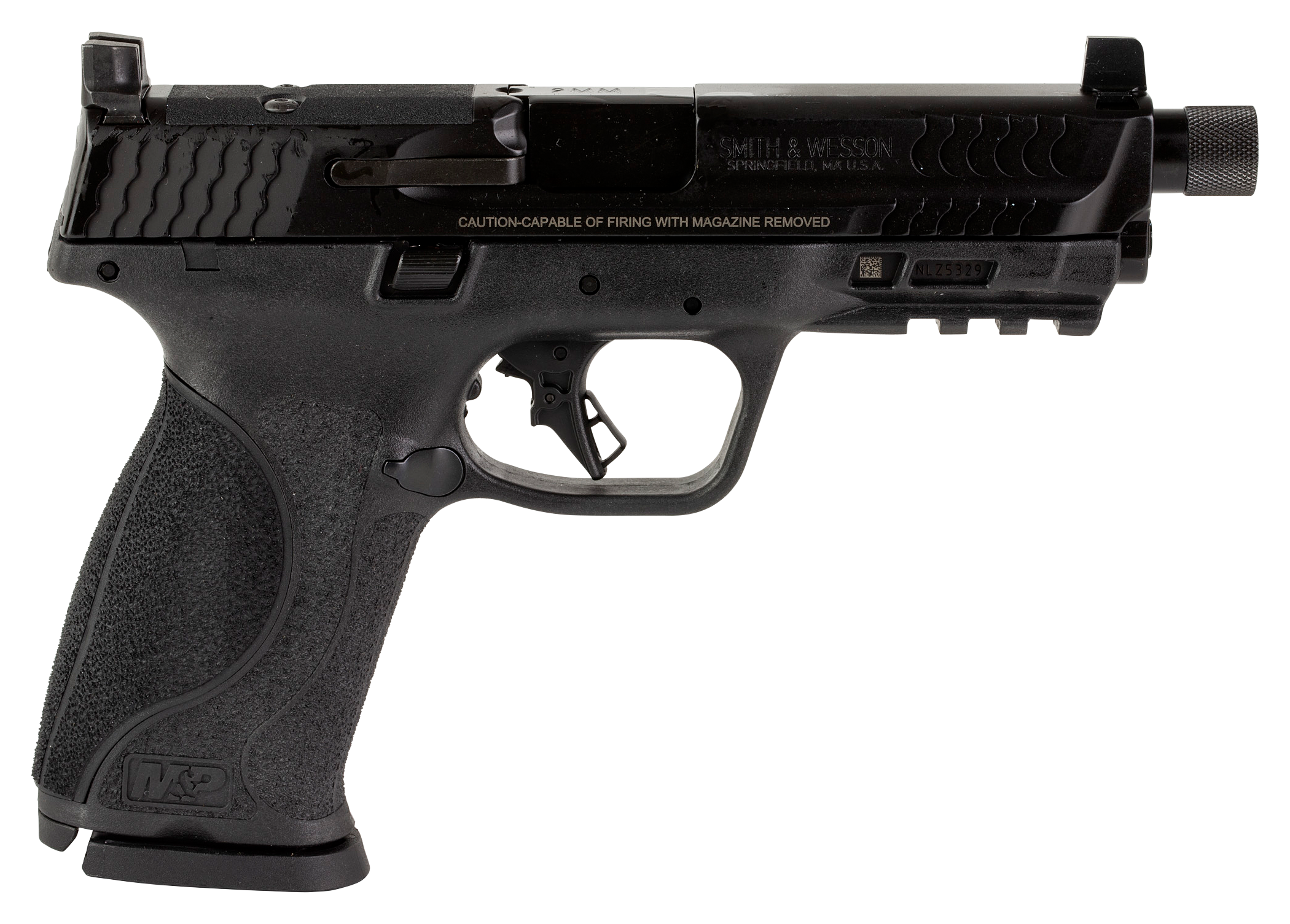 Smith Wesson MampP9 M20 OpticsReady Threaded Barrel RH SemiAuto Pistol without Thumb Safety