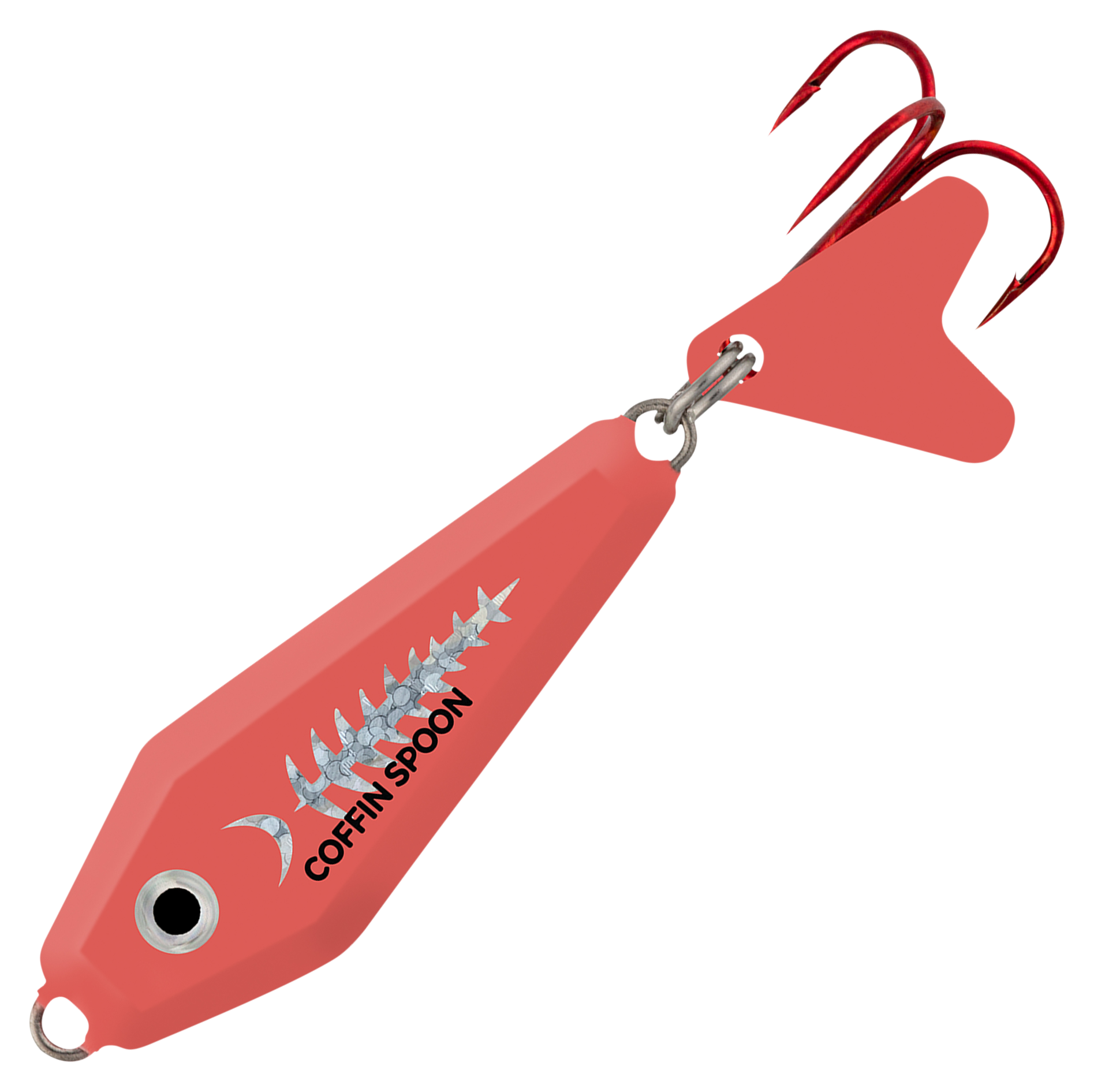 Image of Northland Fishing Tackle Buck-Shot Coffin Spoon - 1″, 1/8 oz. - Super-Glo Red