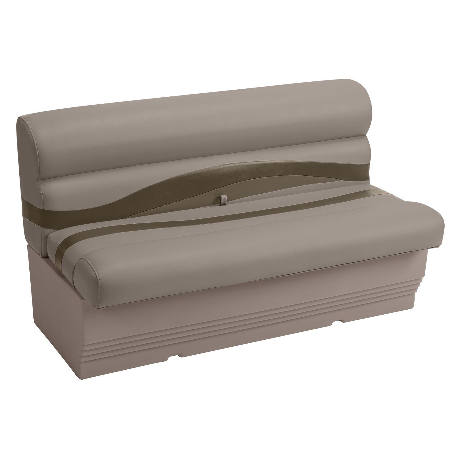 Image of Wise Premier Series Pontoon Furniture 50″ Bench Seat with Base - Mocha Java/Mushroom/Cafe