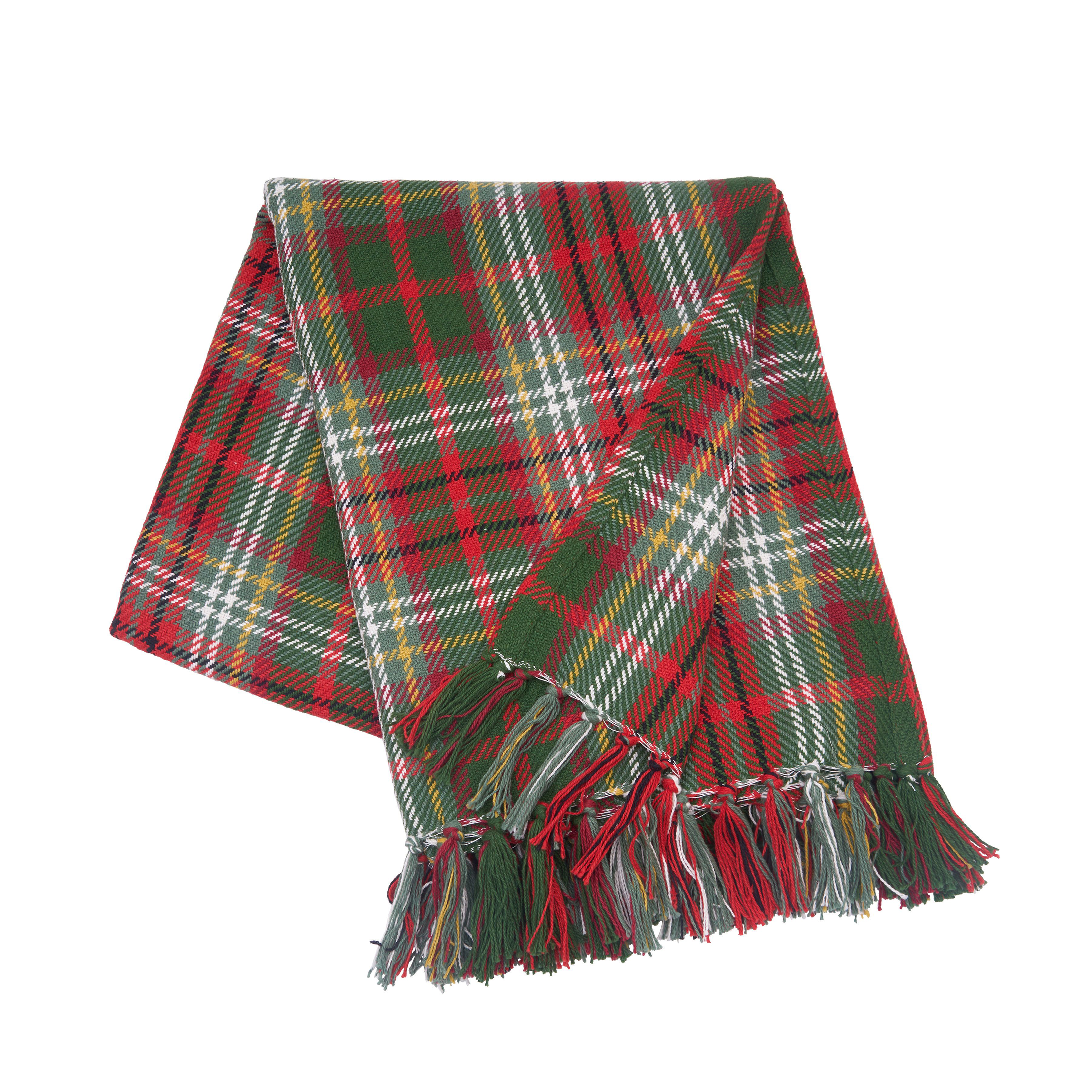 Image of C&ampF Home Axel Green Plaid Throw Blanket