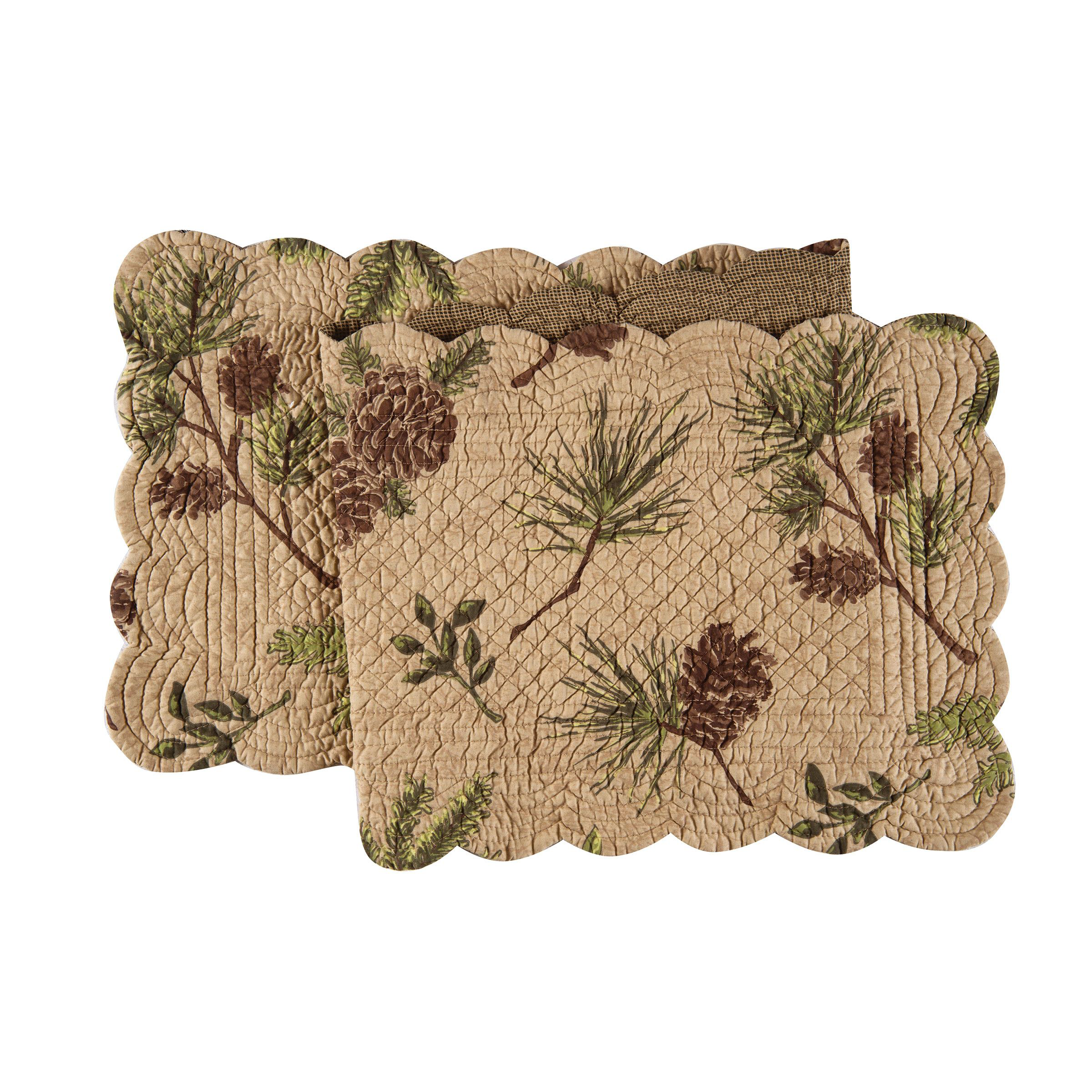 Image of C&ampF Home Woodland Retreat Pinecone Table Runner