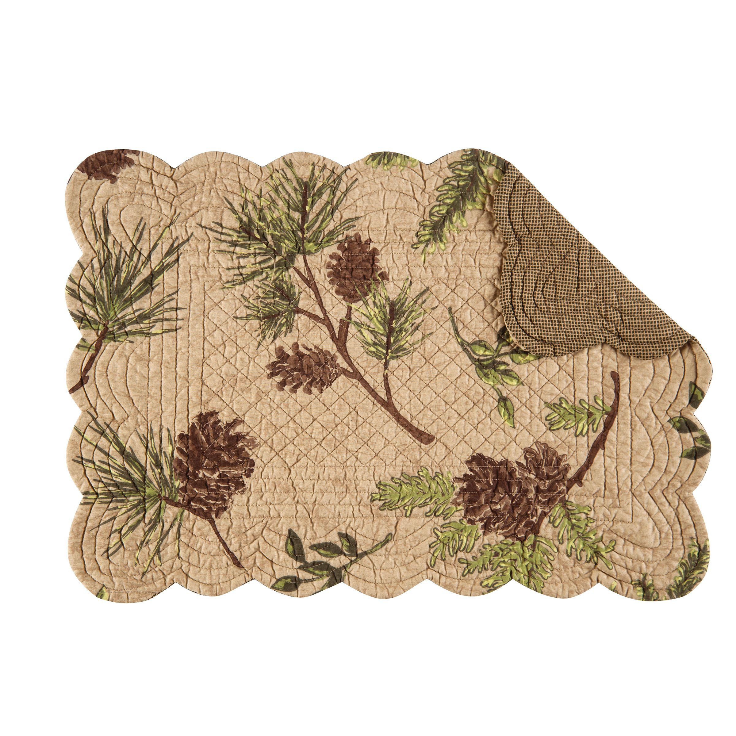 Image of C&ampF Home Woodland Retreat Pinecone Placemat 6-Piece Set