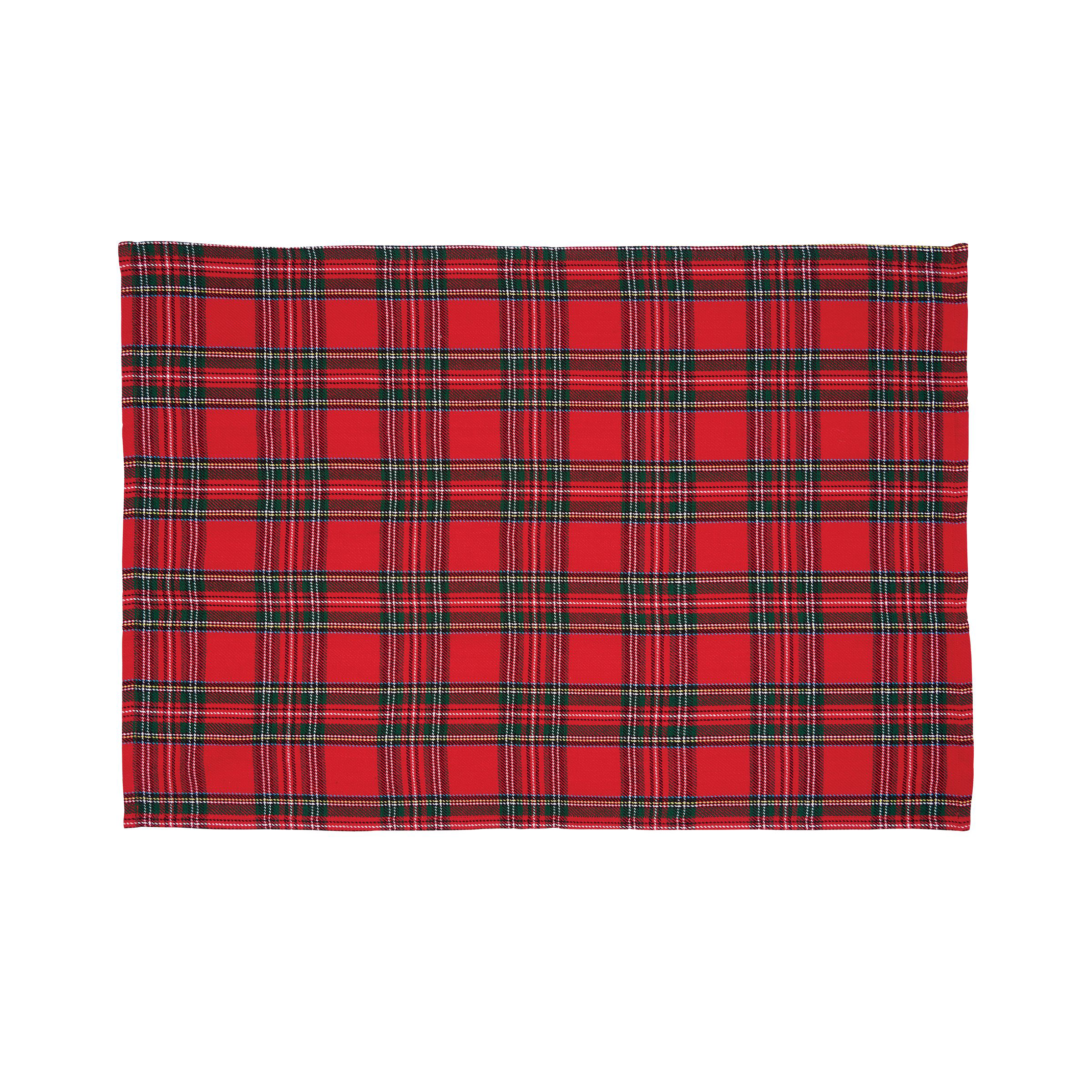 Image of C&ampF Home Arlington Red Plaid Placemat 6-Piece Set