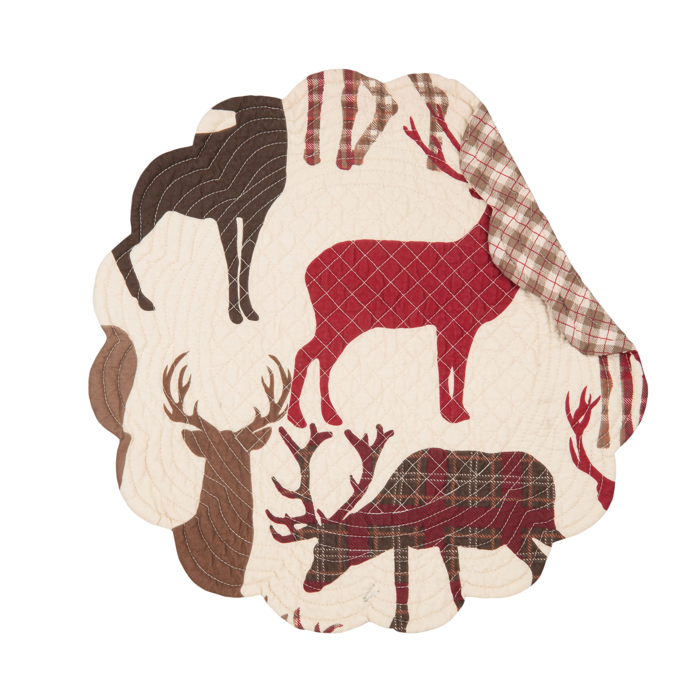 Image of C&ampF Home Colton Deer Round Placemat 6-Piece Set