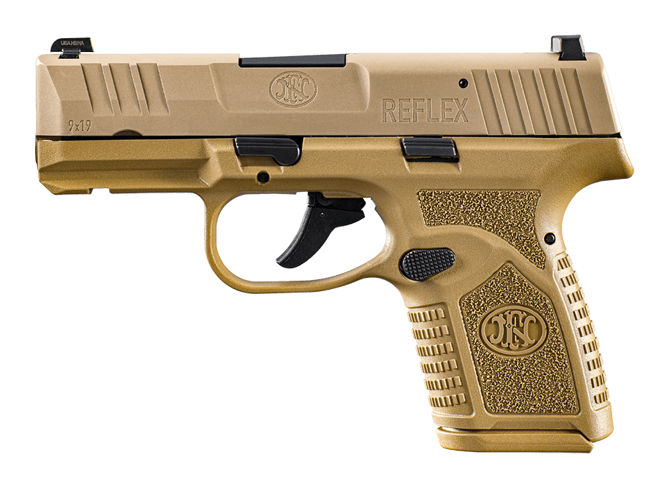 FN Reflex SemiAuto Pistol  9mm  FDE PVD  10 Round Magazine