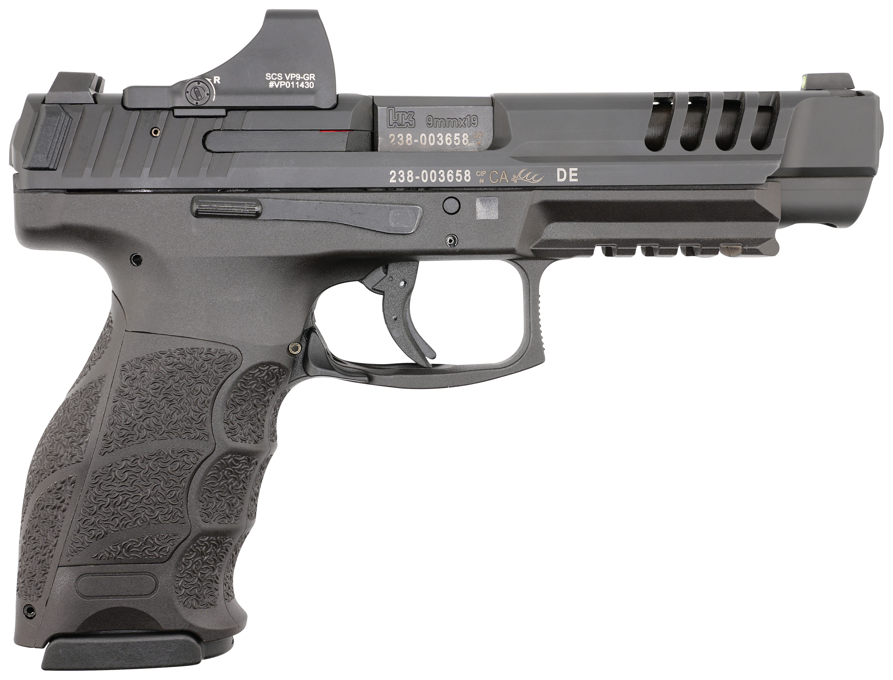 HK VP9L SemiAuto Pistol with Holosun SCS Sight