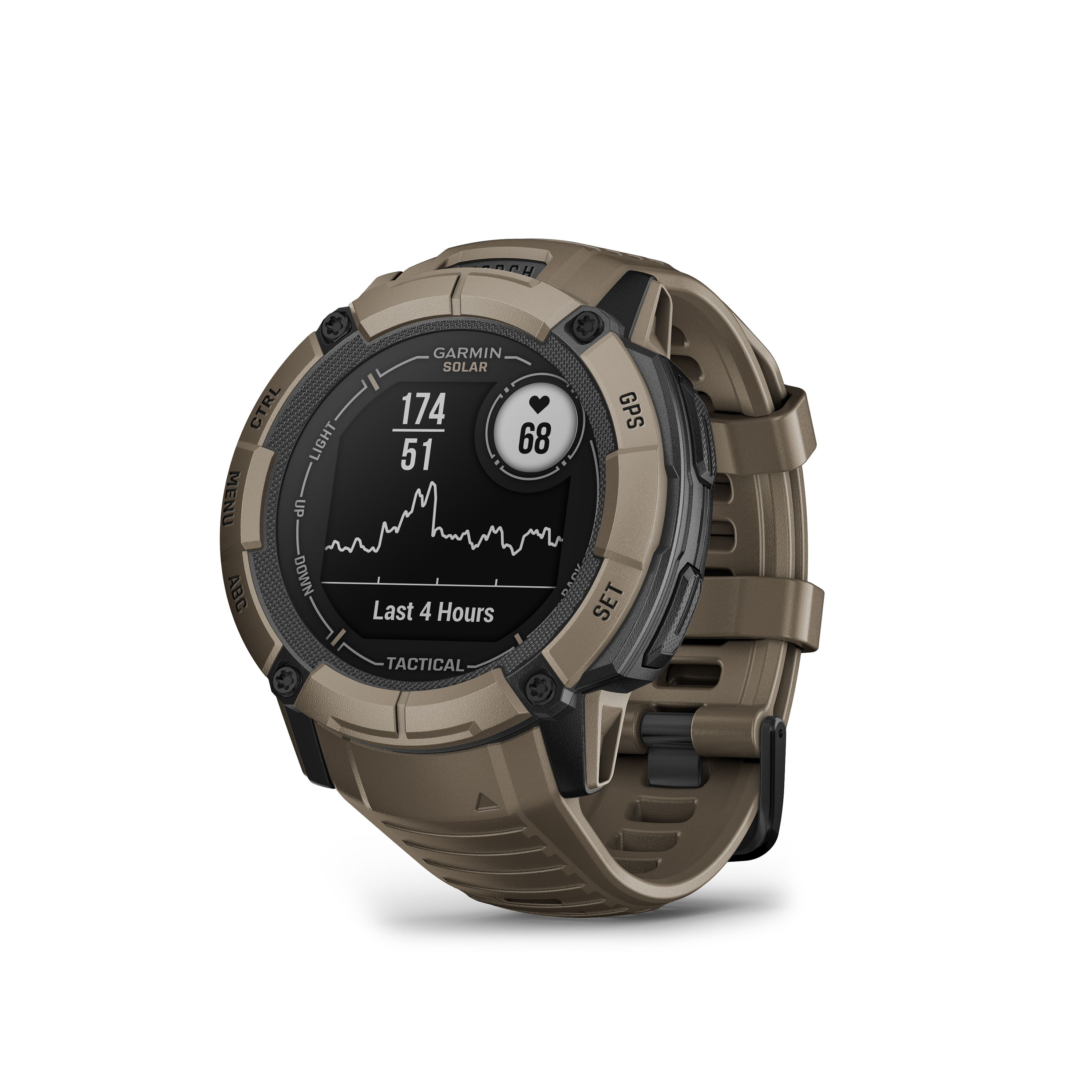 Garmin Instinct 2X Solar Tactical-Edition GPS Smartwatch - Coyote Tan - Garmin