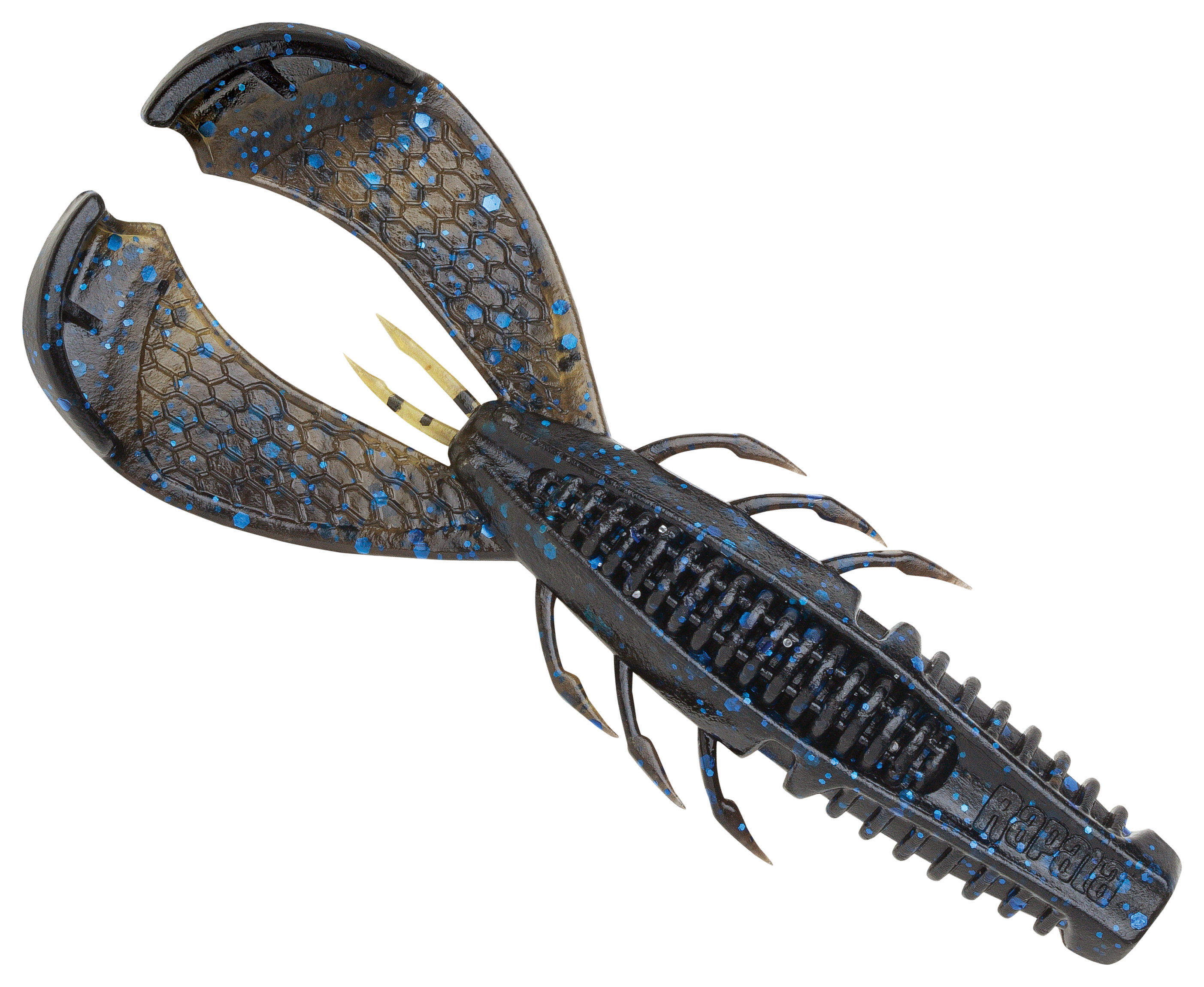 Image of Rapala CrushCity Customs Cleanup Craw - Black Blue Flake/Green Pumpkin