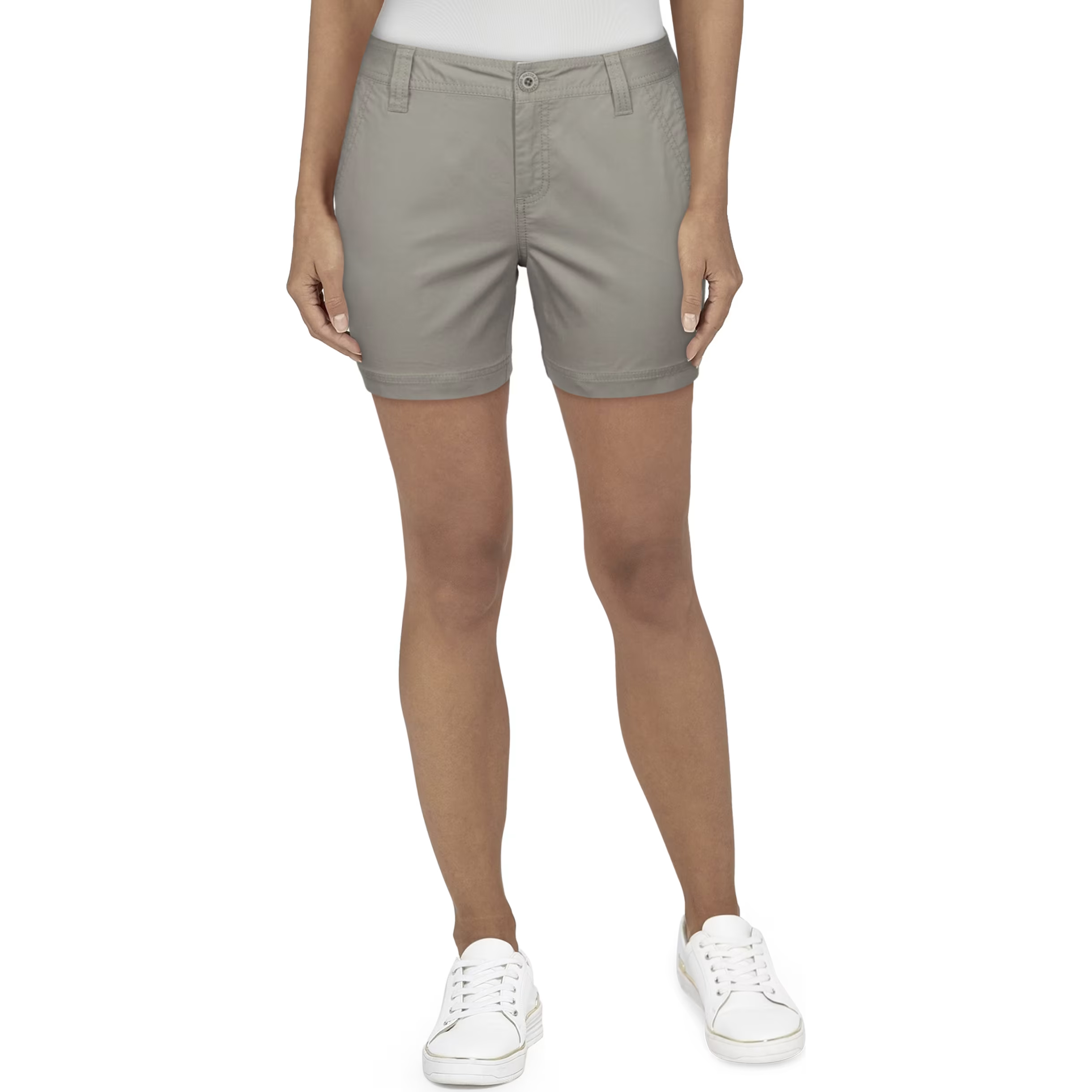 Natural Reflections Spring Valley Twill Shorts for Ladies - Rock Ridge - 14