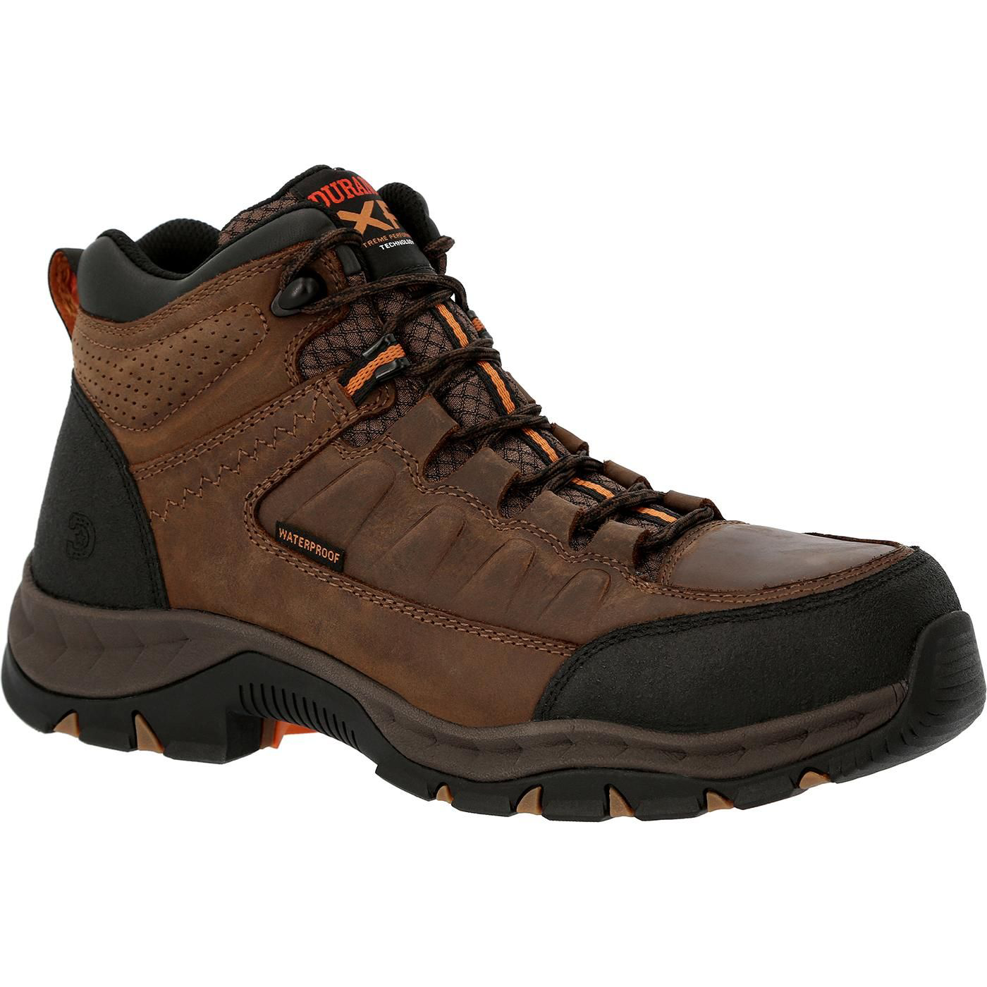 Durango Renegade XP Timber Brown Alloy-Toe Waterproof Hiking Boots for Men - Timber Brown - 7W