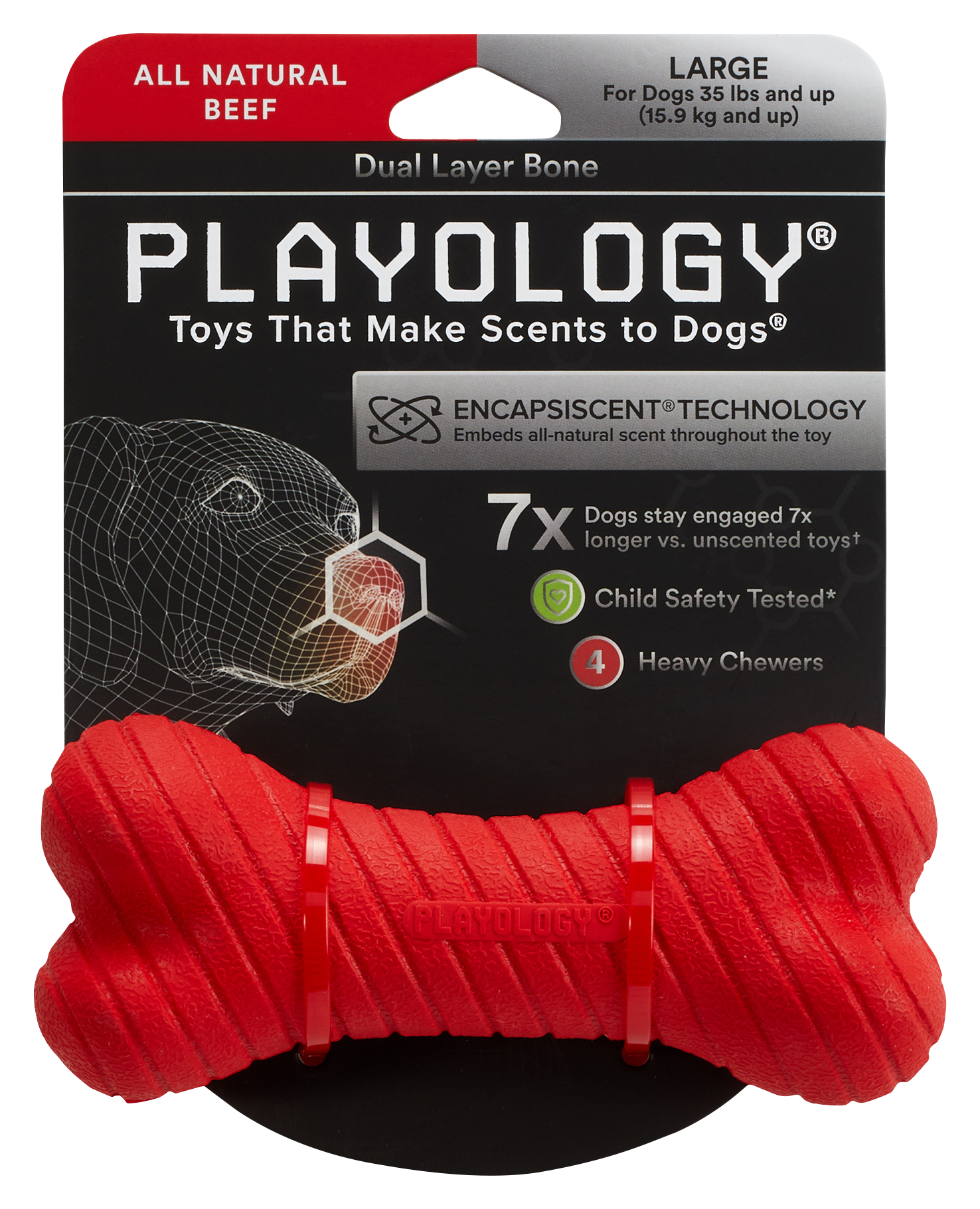 Playology Beef Dual Layer Bone for Dogs - Playology